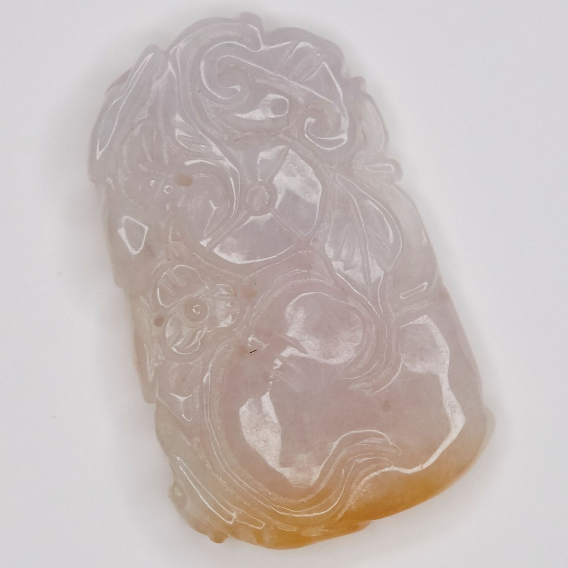 Chinese Carved Pale Jade Plaque - Image 6 of 10