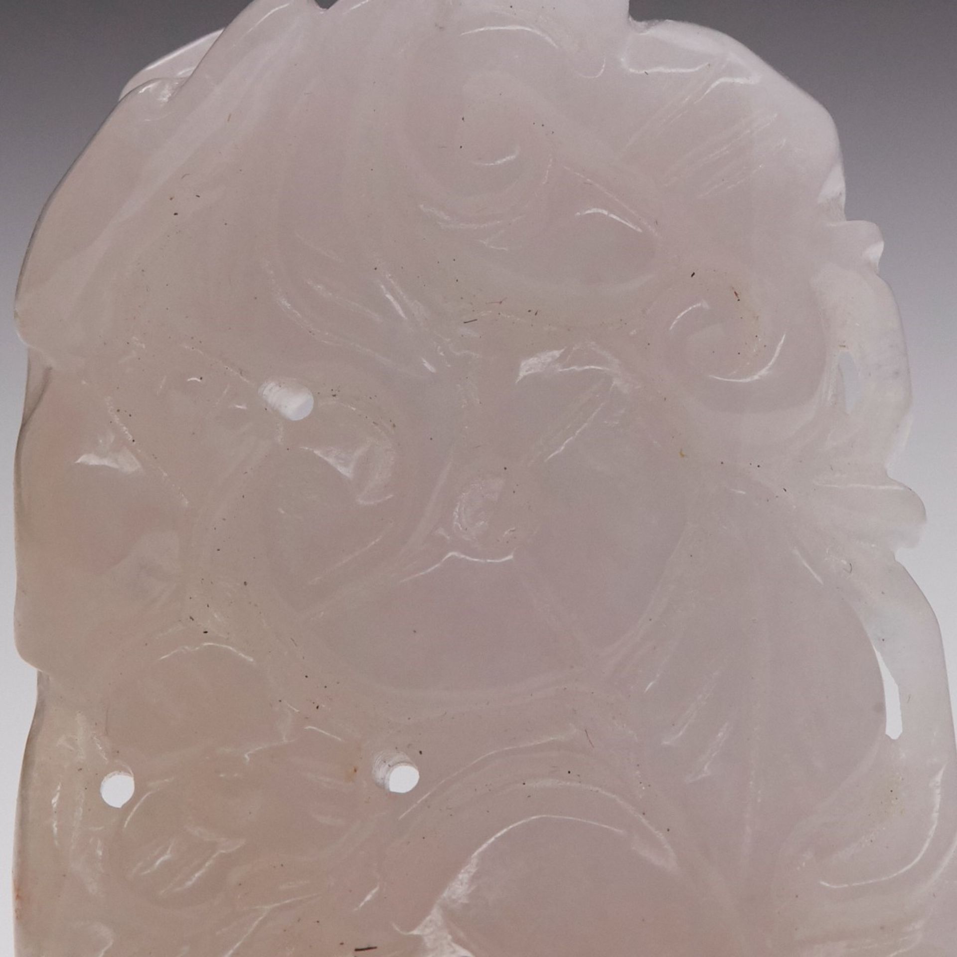 Chinese Carved Pale Jade Plaque - Image 10 of 10