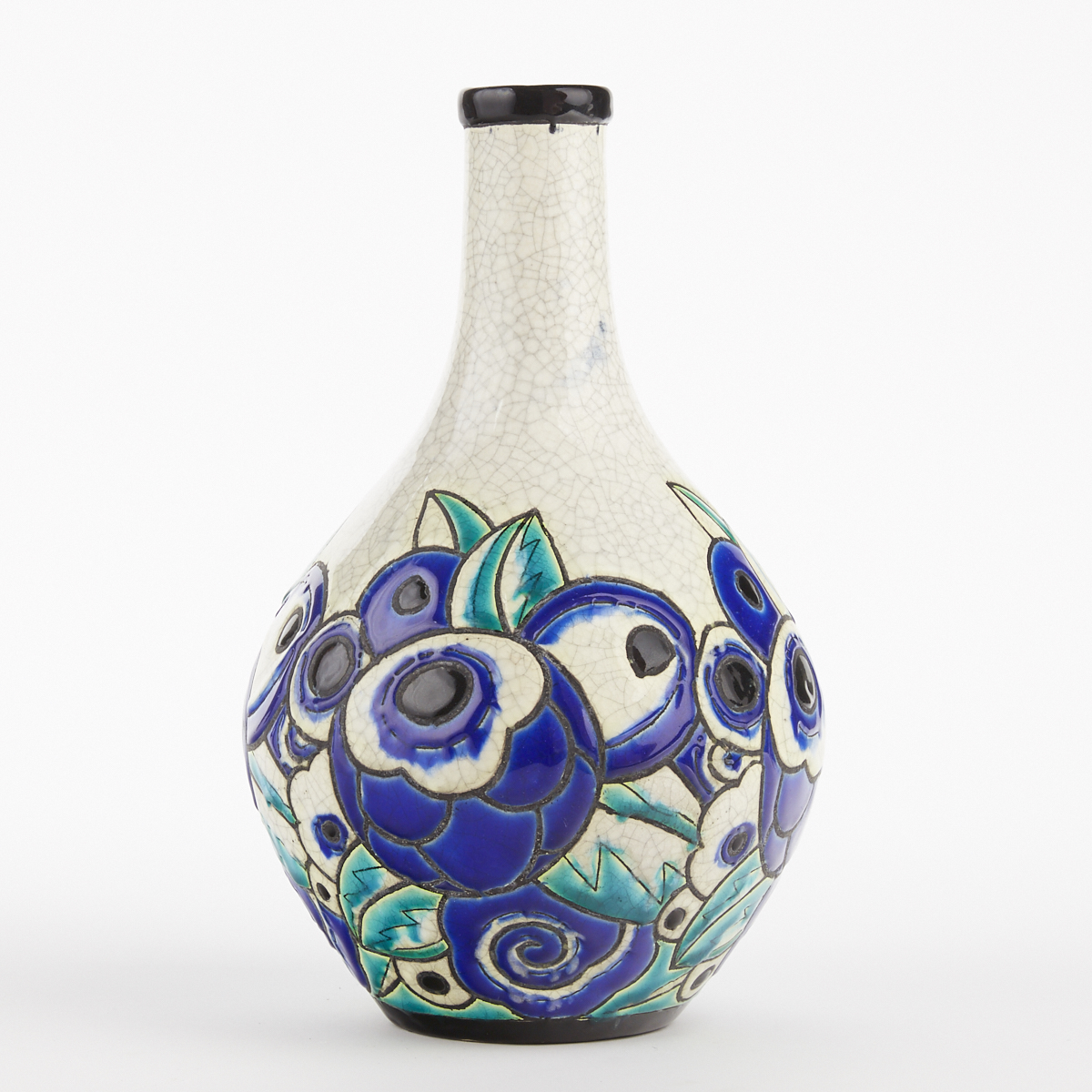 Boch Freres Ceramic Bottle Vase - Image 3 of 6