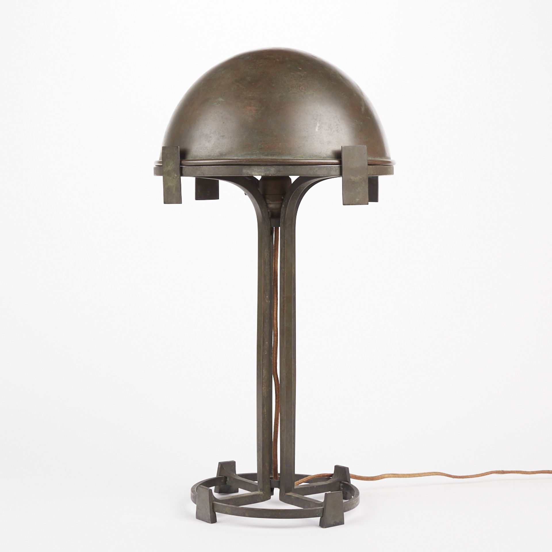 Early 20th c. Secessionist Dome Desk Lamp Mkd Germany - Bild 3 aus 7