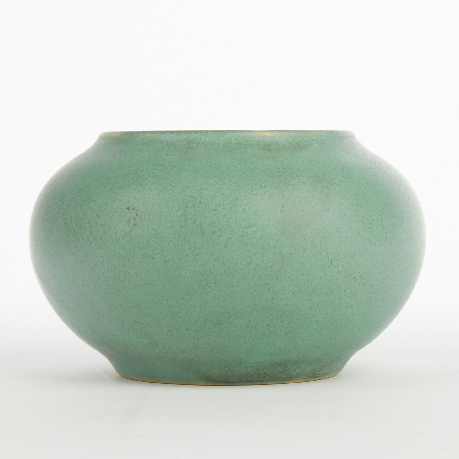 Denver White Pottery Matte Green Glazed Pot - Image 2 of 6