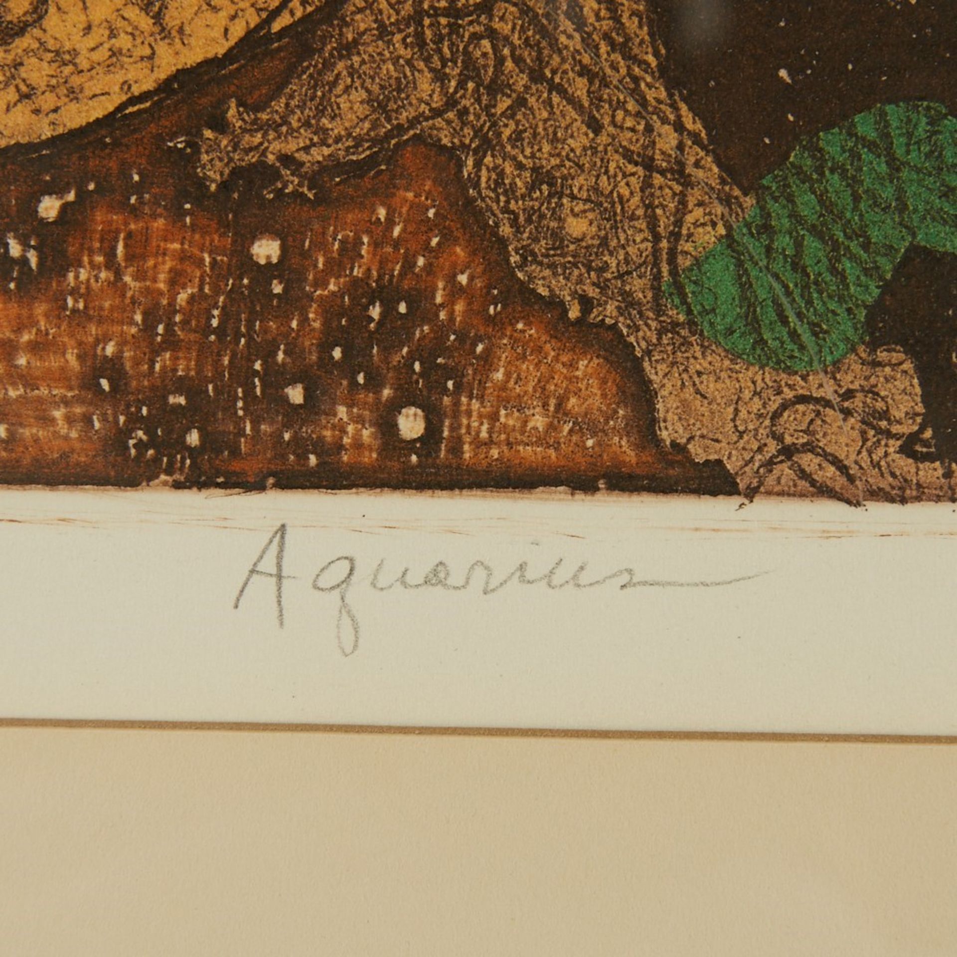 Jim Monson "Aquarius" Aquatint on Paper - Bild 4 aus 5