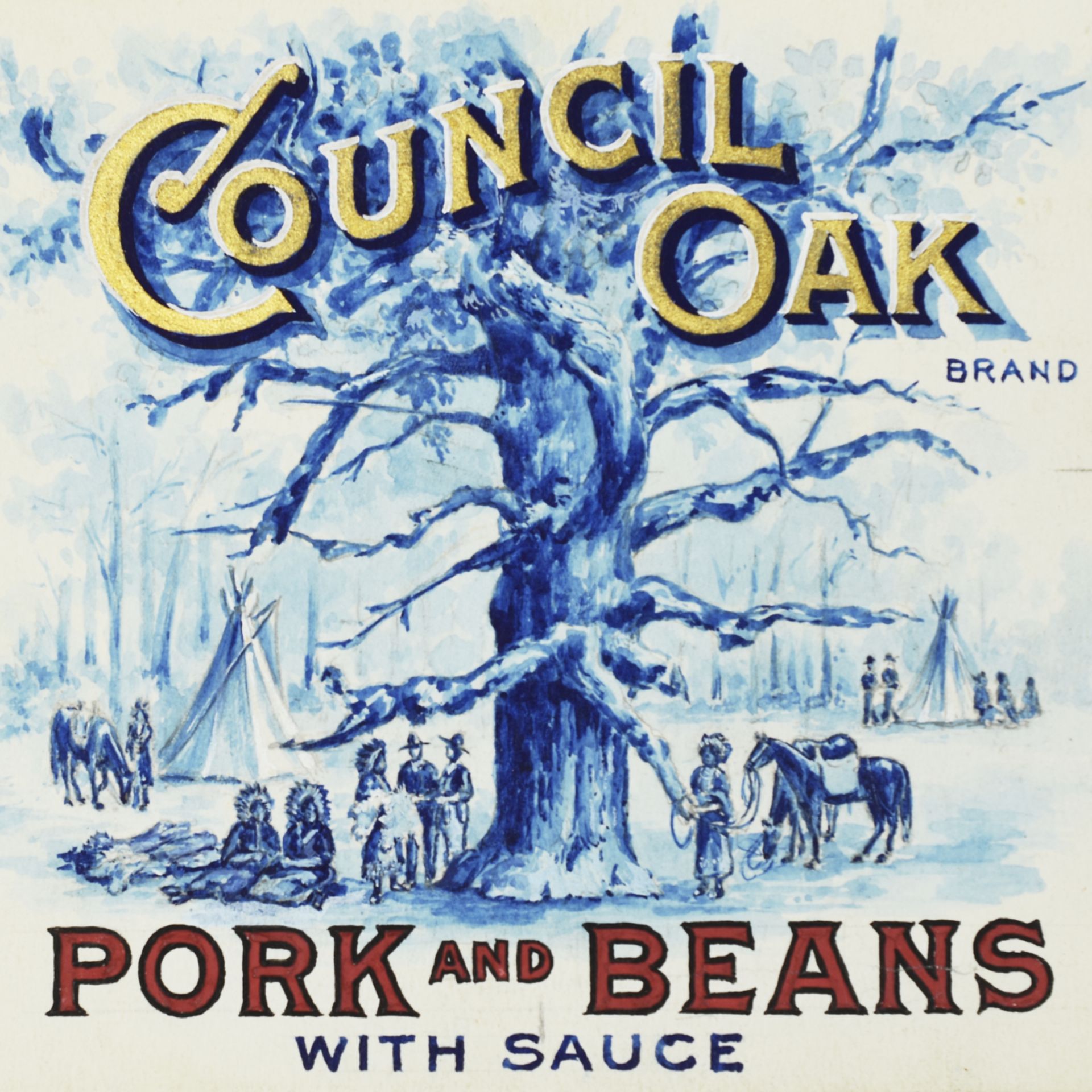 Original Art for Council Oak Pork & Beans Can Label - Image 4 of 5