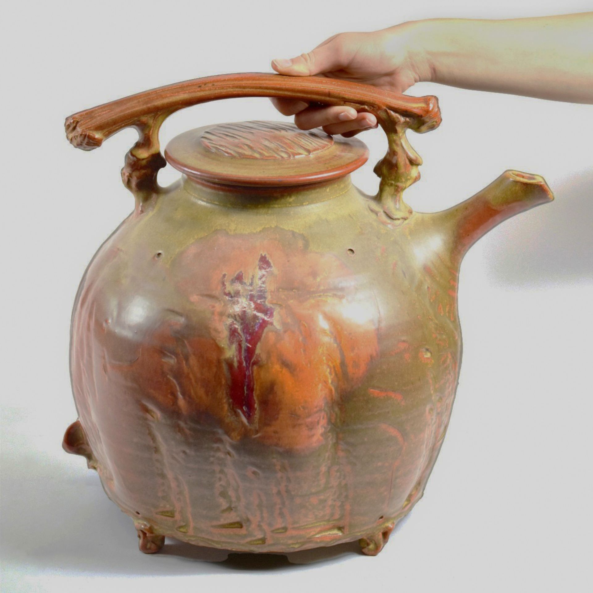 Monumental Studio Pottery Ceramic Teapot - Image 7 of 10