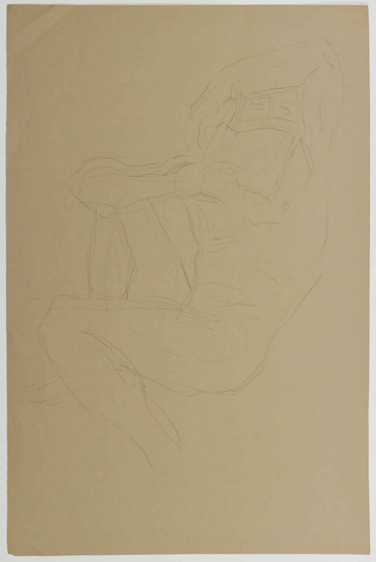 Paul Cadmus Seated Male Nude Crayon on Paper - Bild 3 aus 3