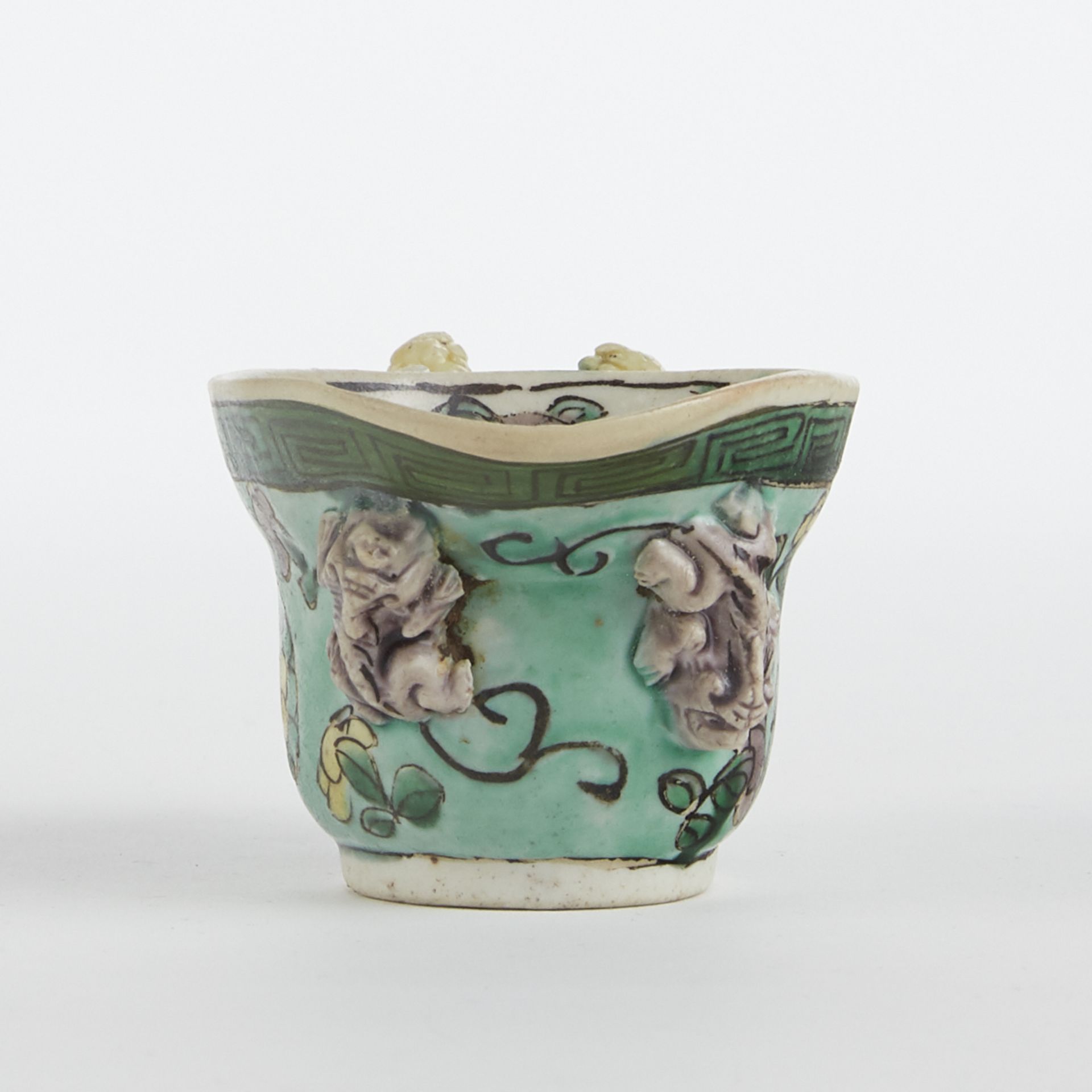 Chinese Kangxi Biscuit Glazed Porcelain Sauce Boat - Image 3 of 8