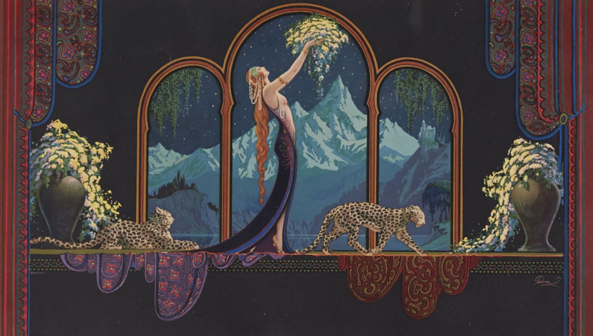 Frederick Packer Art Deco Print "Goddess of the Mountains"