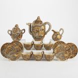 Japanese Meiji Satsuma Dragon Tea Set