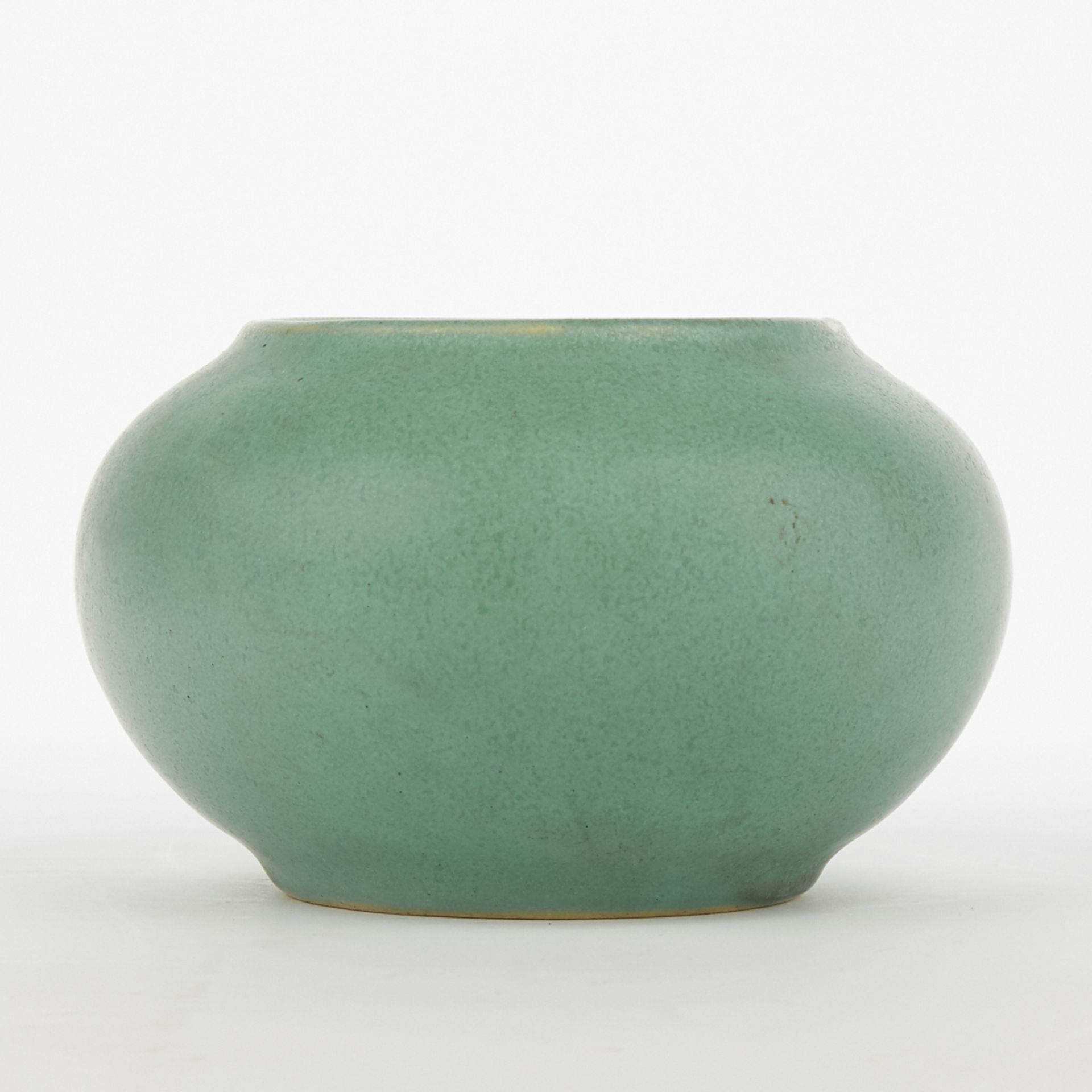 Denver White Pottery Matte Green Glazed Pot - Image 4 of 6