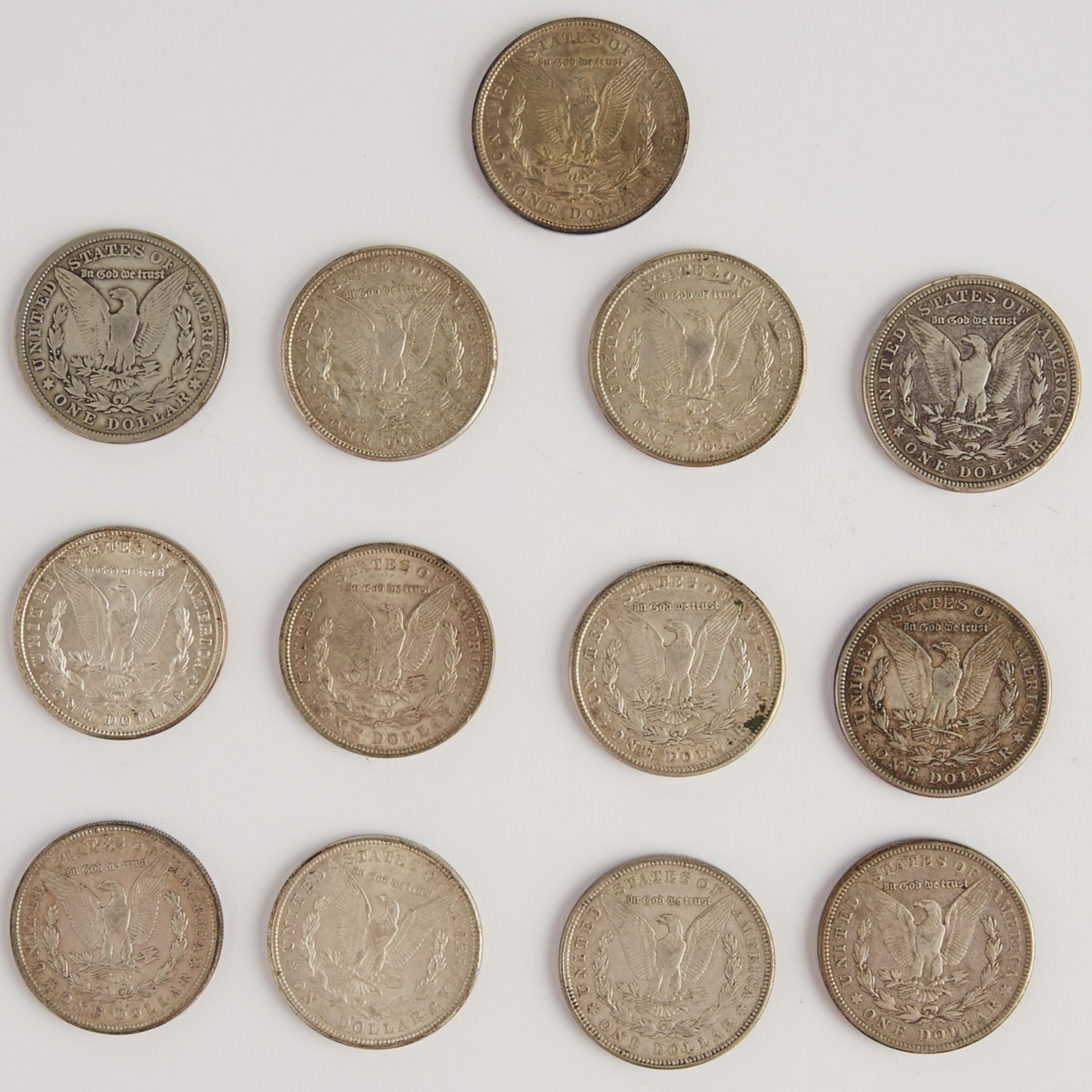 Grp: 13 1921 Morgan Silver Dollar Coins - Bild 2 aus 4