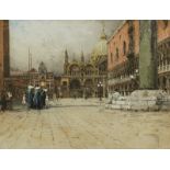 Luigi Kasimir Piazza San Marco Venice Etching