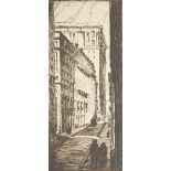 Deco Era Etching "Shadows #2" A. Ernest Warnick