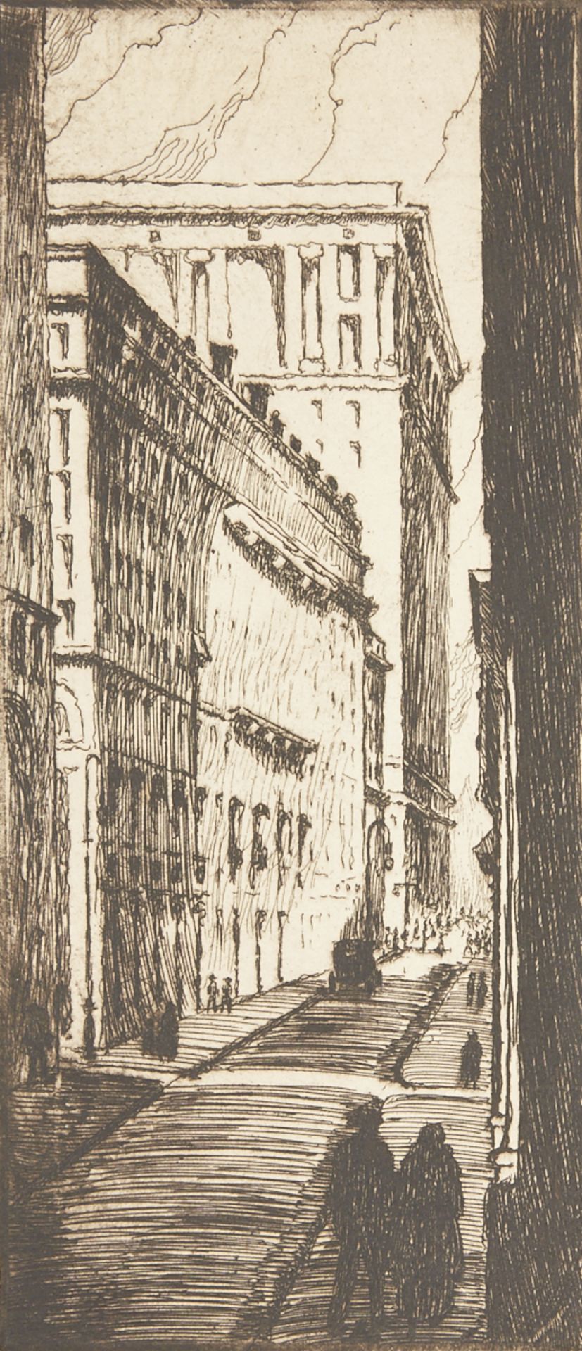 Deco Era Etching "Shadows #2" A. Ernest Warnick