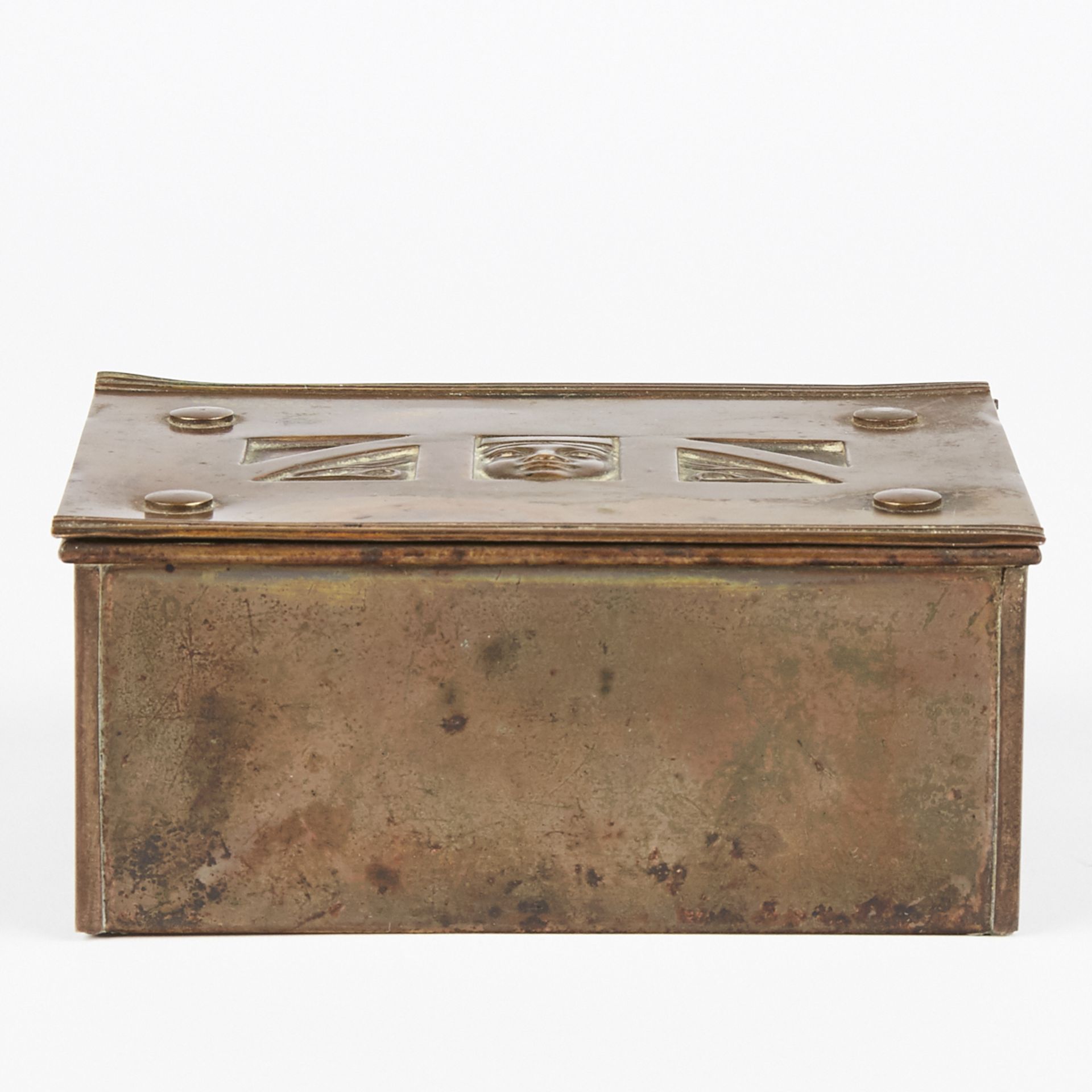Karl Deffner Art Nouveau Brass Box - Bild 3 aus 9