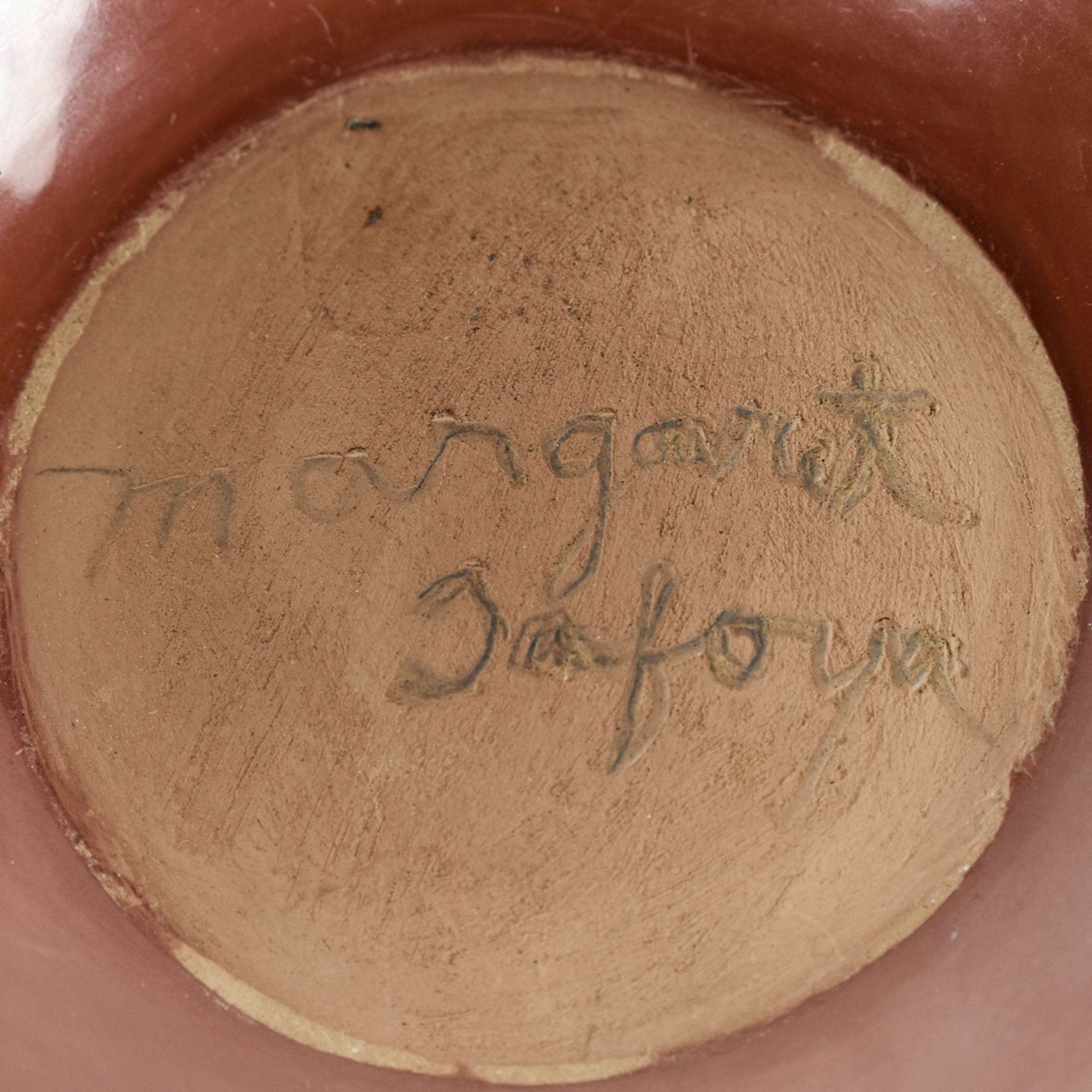 Margaret Tafoya Pueblo Redware Pottery Jar - Image 6 of 6