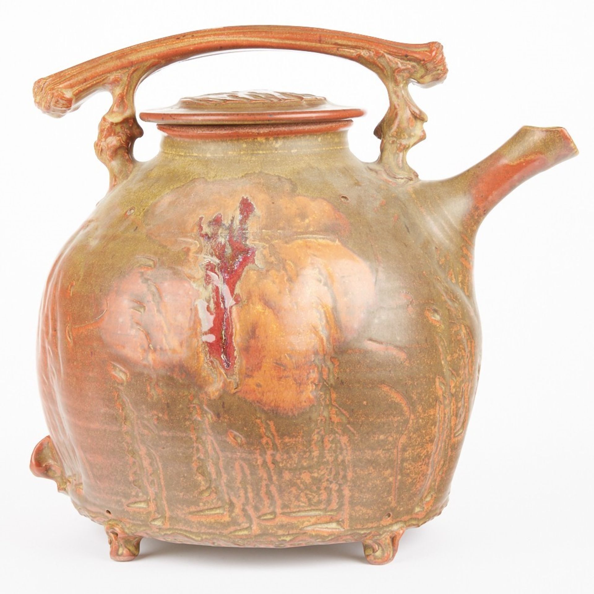 Monumental Studio Pottery Ceramic Teapot - Image 3 of 10