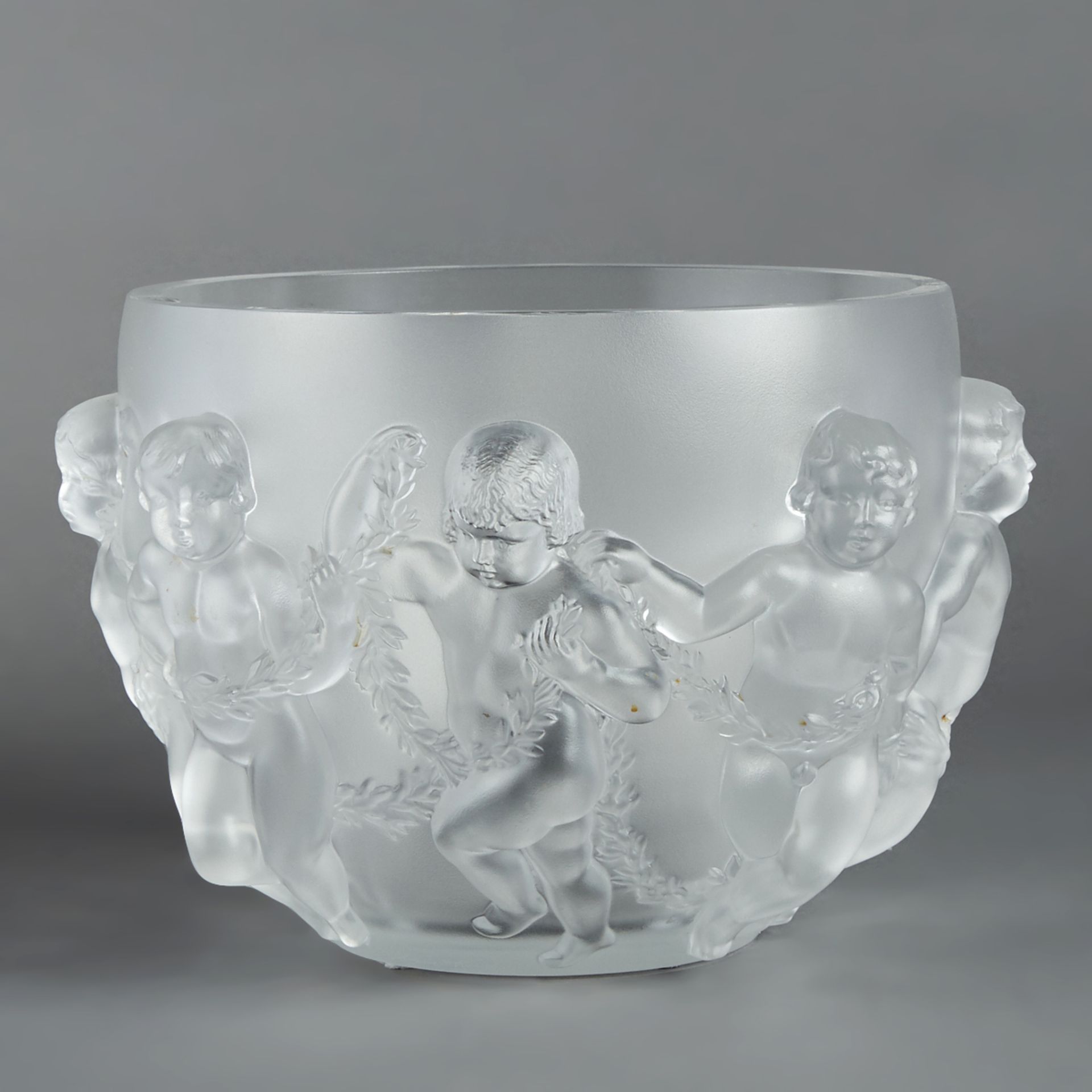 Lalique Luxembourg Cherub Glass Bowl - Bild 2 aus 6