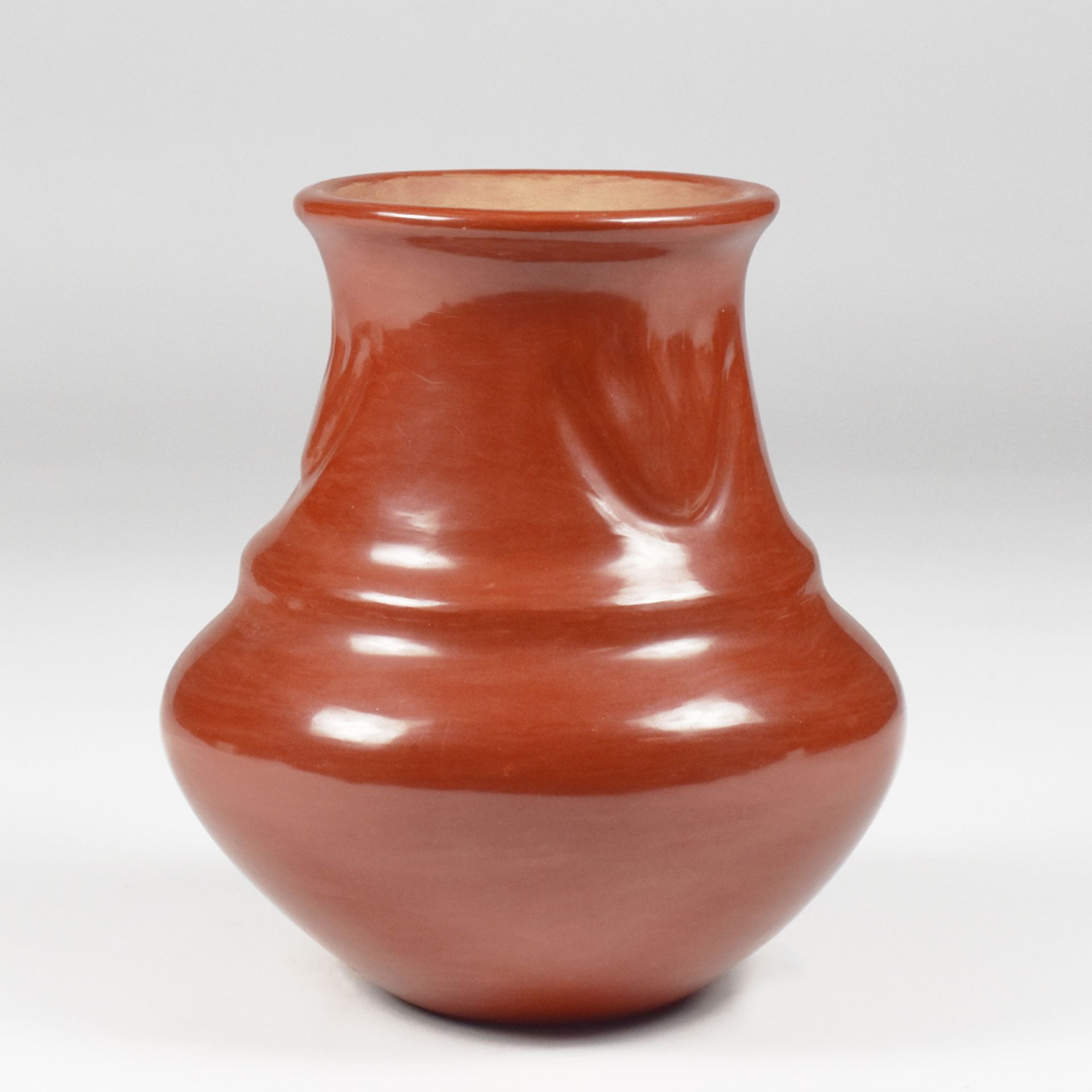 Margaret Tafoya Pueblo Redware Pottery Jar - Image 4 of 6