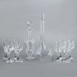 Group of Baccarat Crystal Goblets & Decanters