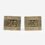 Pair of D.C.G. 14K Gold Cufflinks