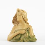 Ernst Wahliss Porcelain Bust Woman w/ Violin