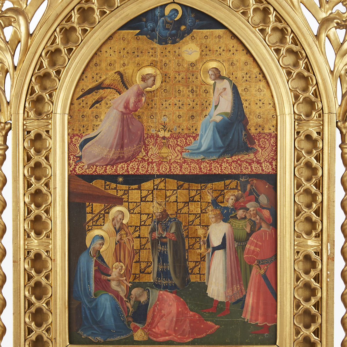 After Fra Angelico "The Annunciation and Adoration of the Magi" Tempera Gold on Panel - Image 2 of 10