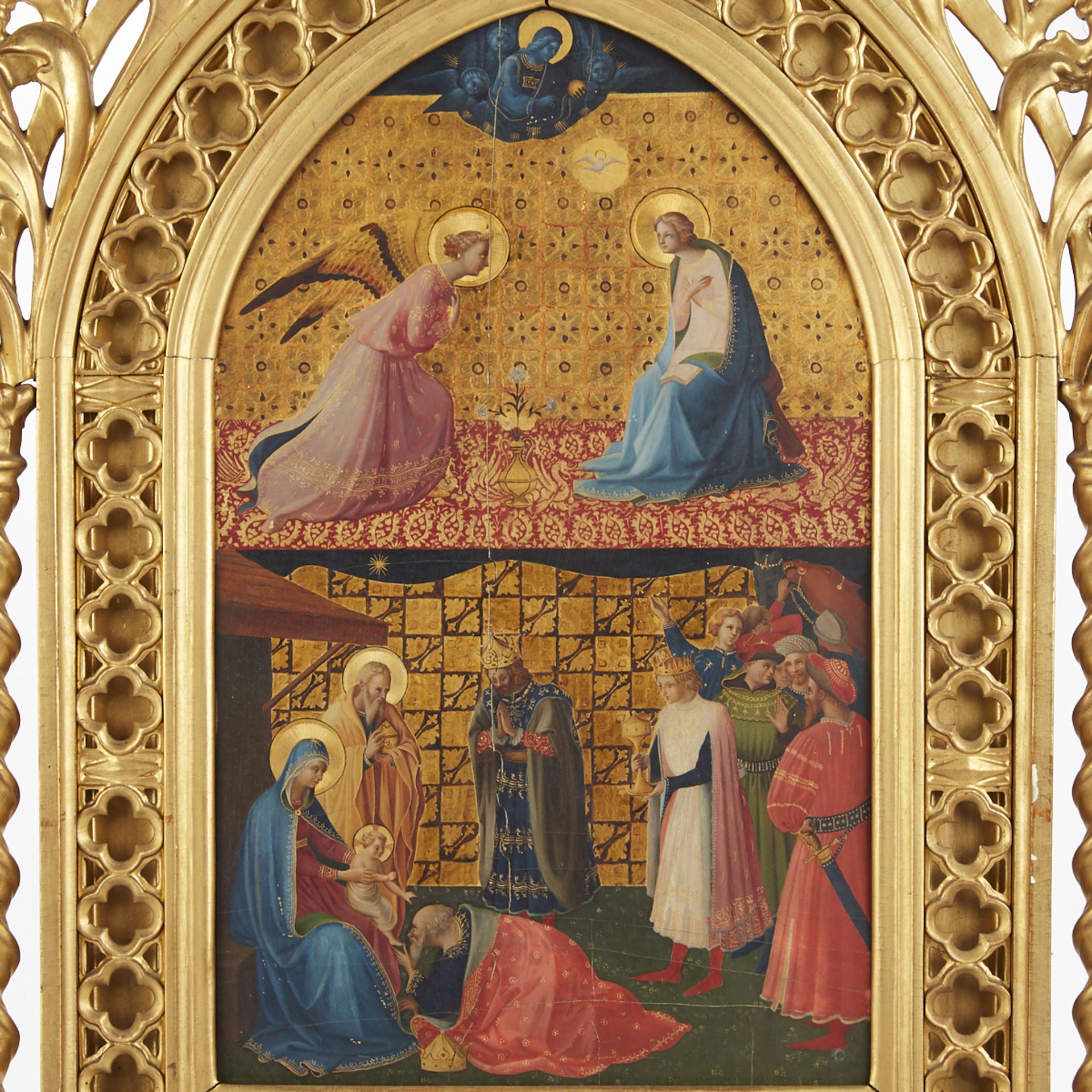 After Fra Angelico "The Annunciation and Adoration of the Magi" Tempera Gold on Panel - Bild 2 aus 10