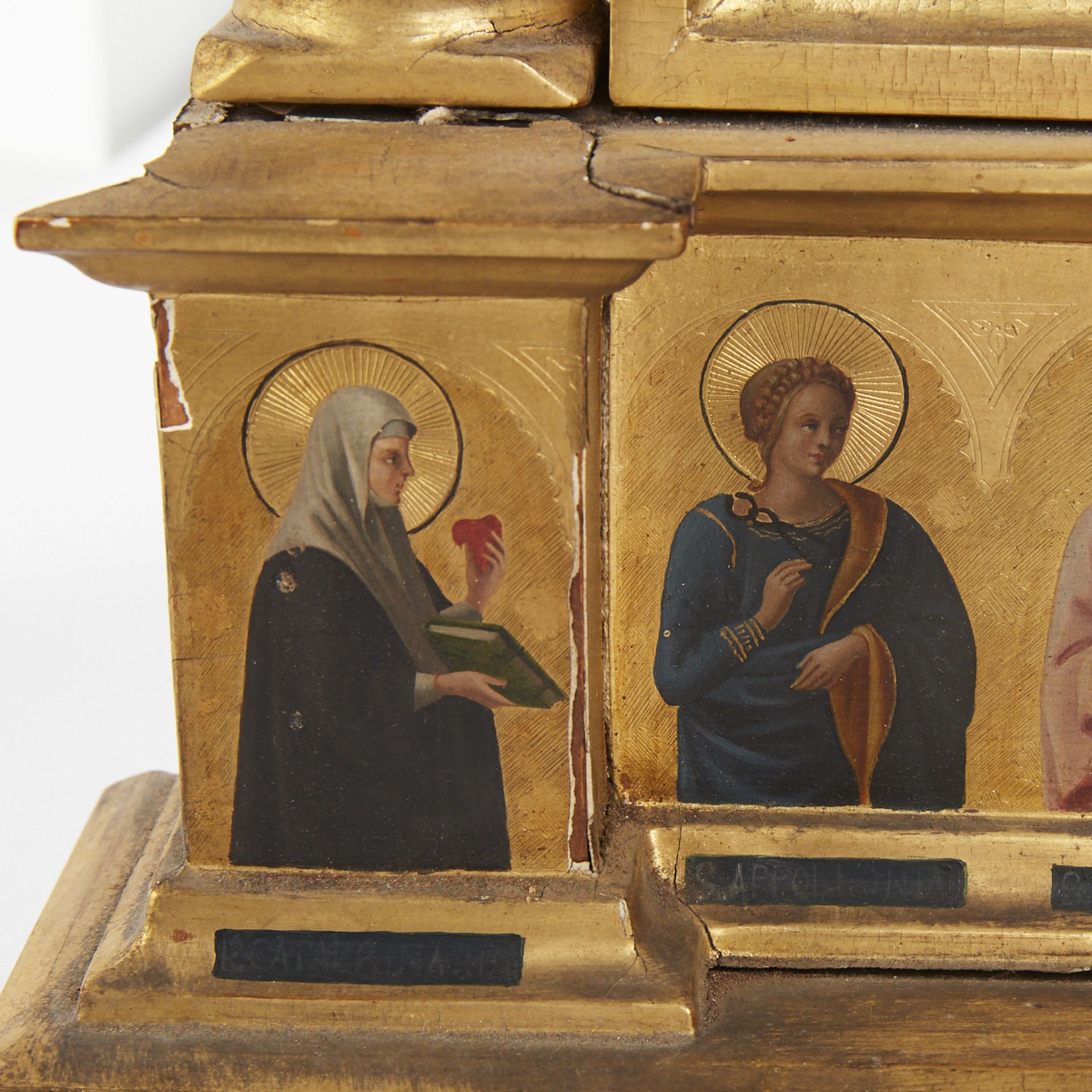 After Fra Angelico "The Annunciation and Adoration of the Magi" Tempera Gold on Panel - Bild 4 aus 10