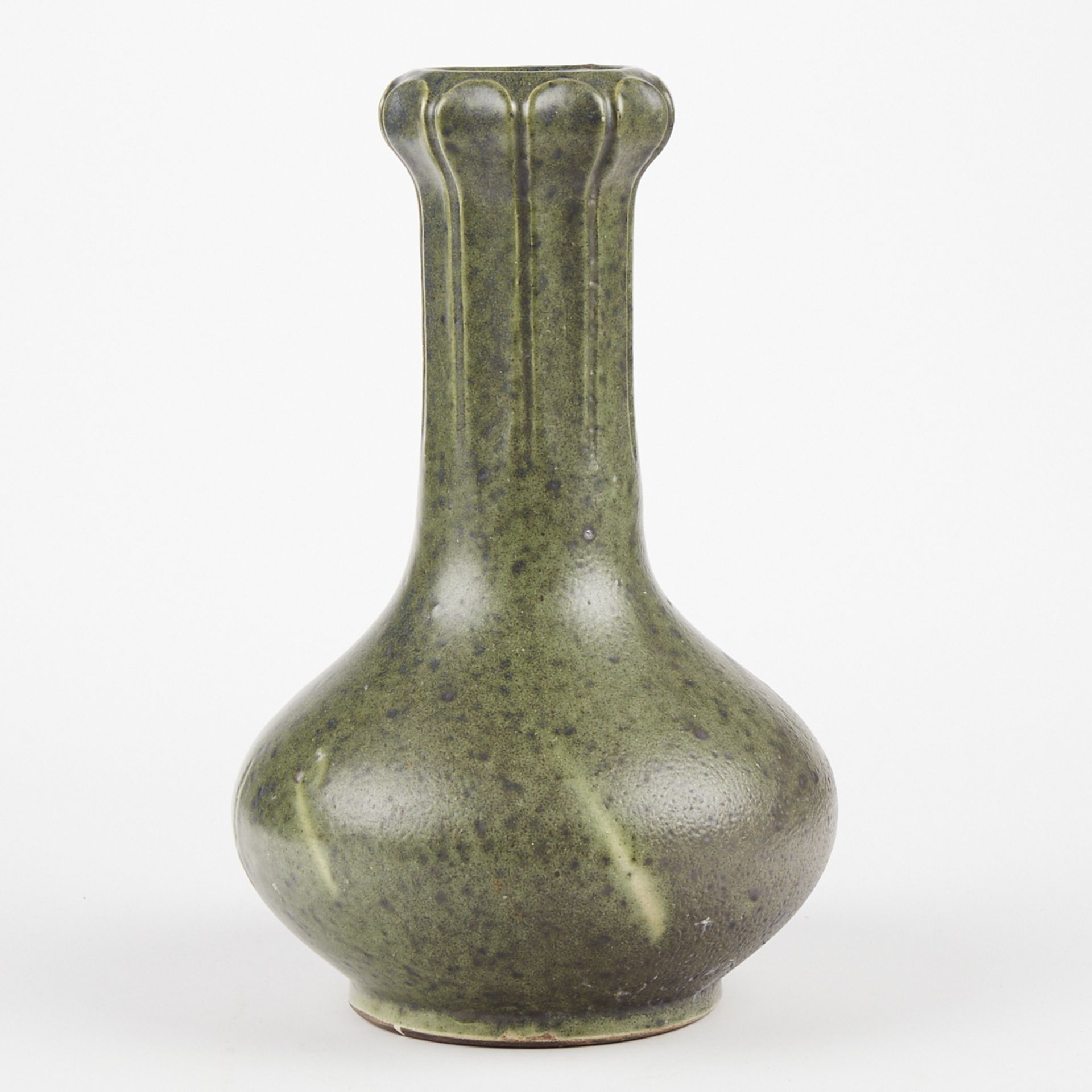 Arts & Crafts Green Pottery Vase - Image 4 of 6