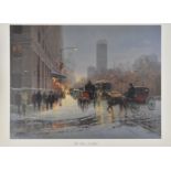 G. Harvey "The Plaza New York" Lithograph Art Print