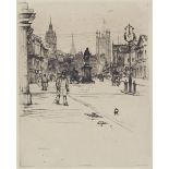 Frank Armington "Whitehall London" Etching