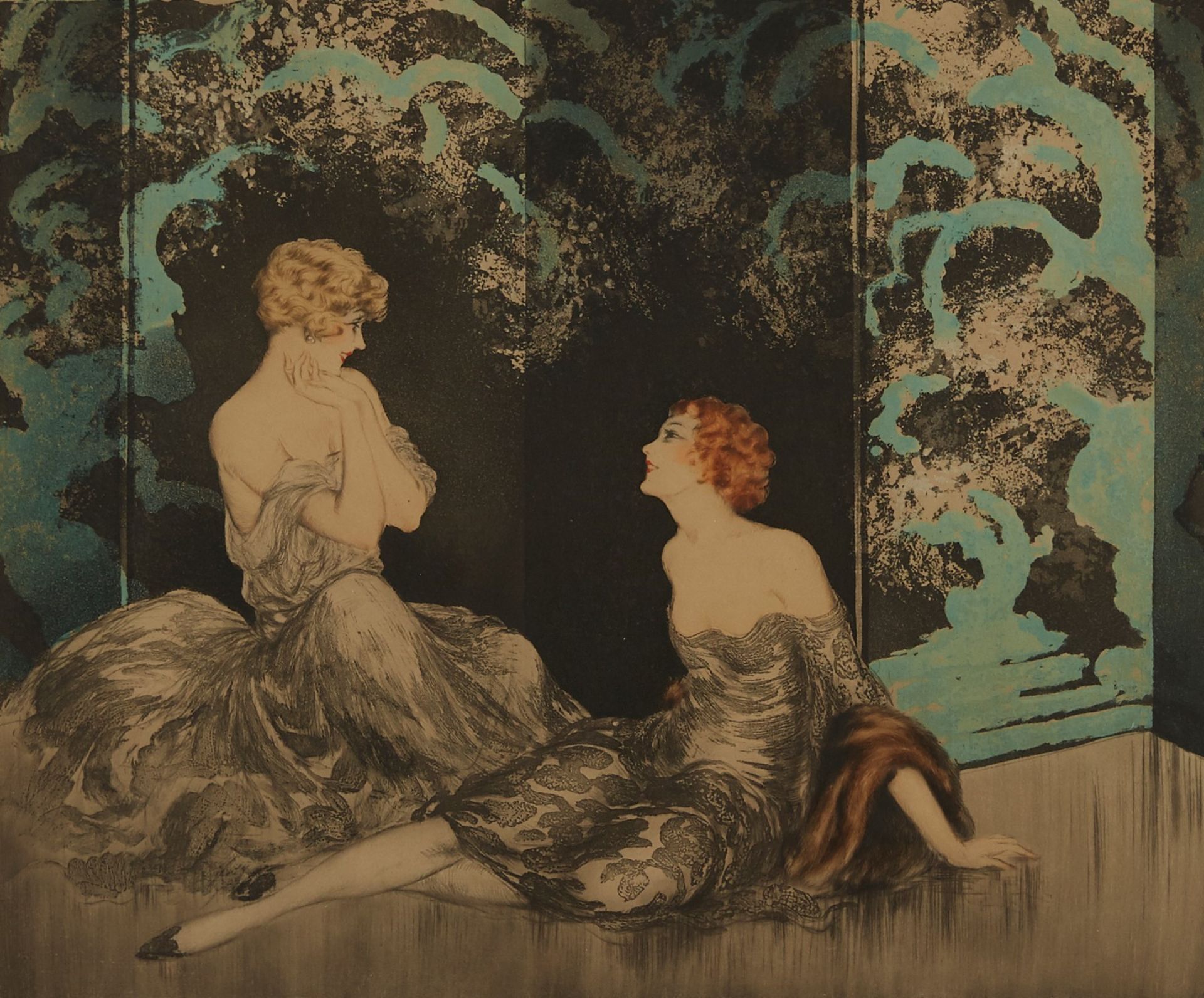 Louis Icart "Intimacy" Etching