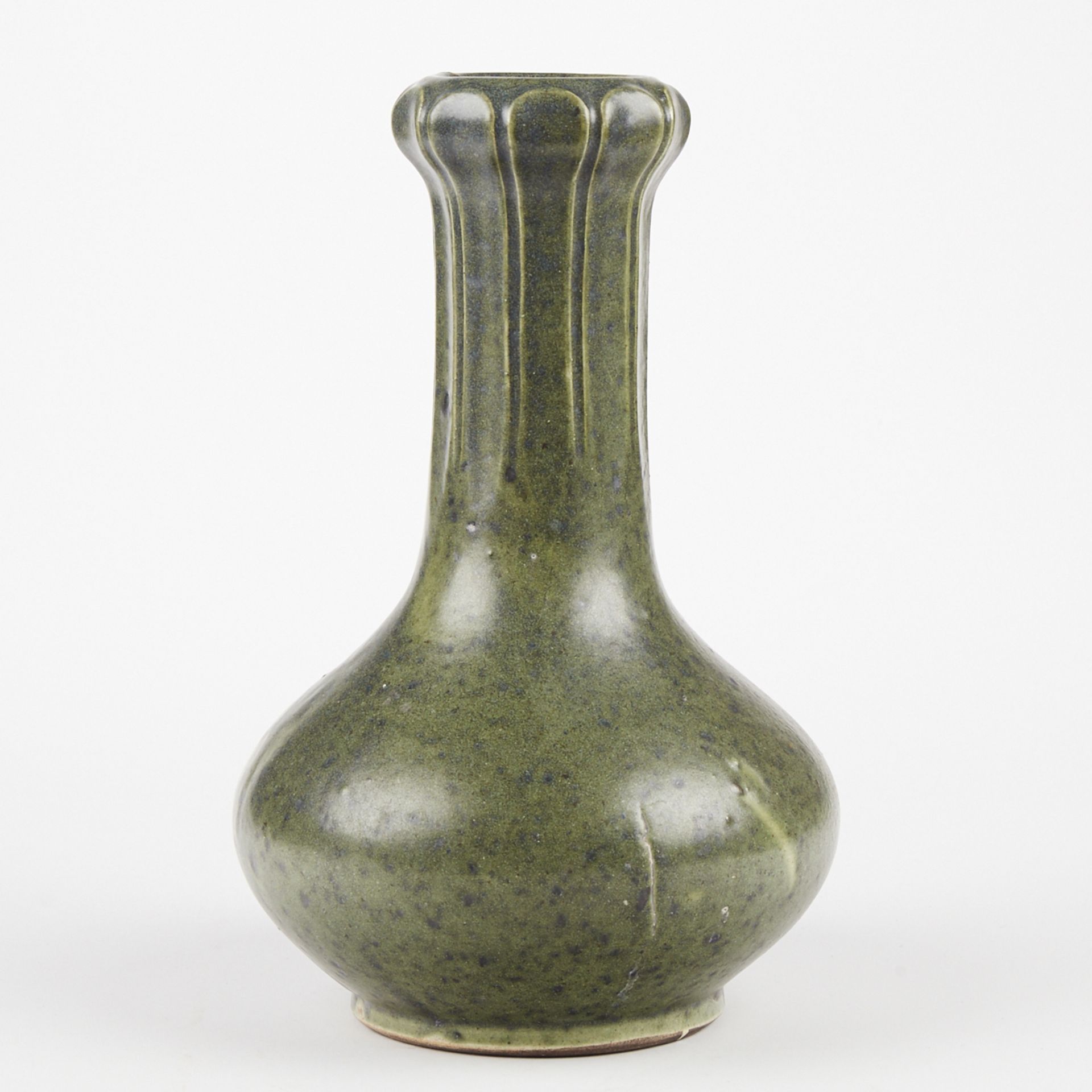 Arts & Crafts Green Pottery Vase - Image 3 of 6