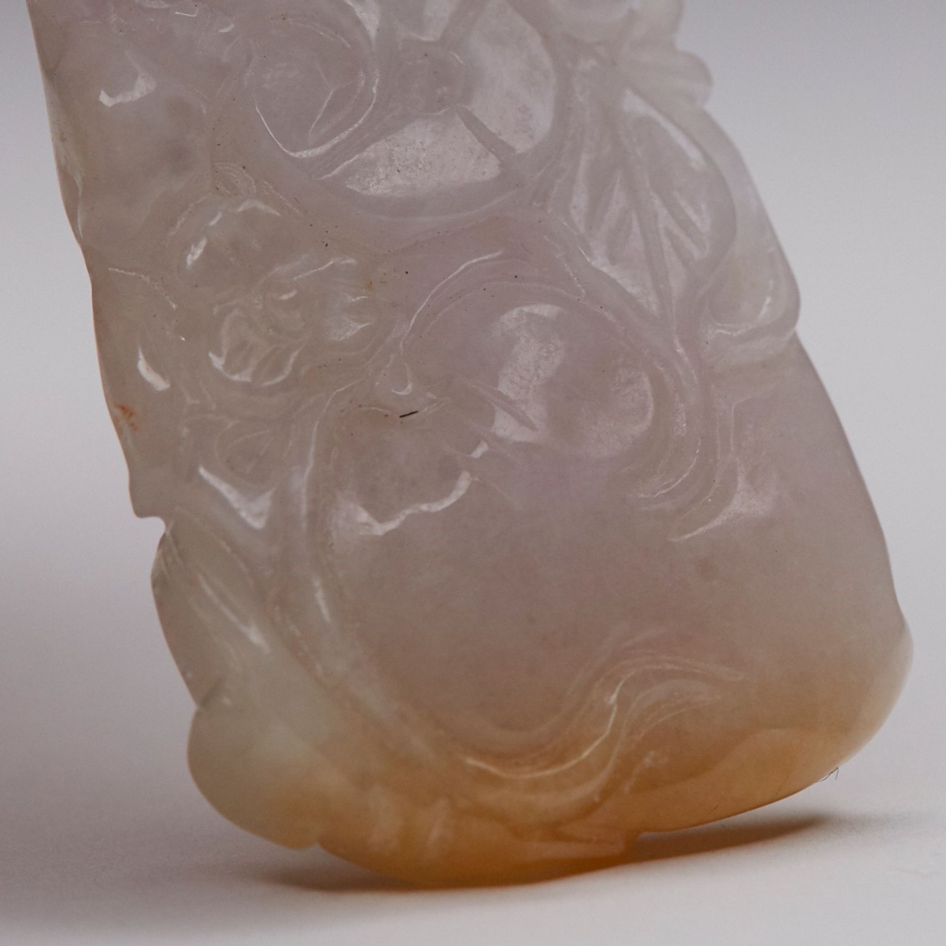 Chinese Carved Pale Jade Plaque - Image 8 of 10