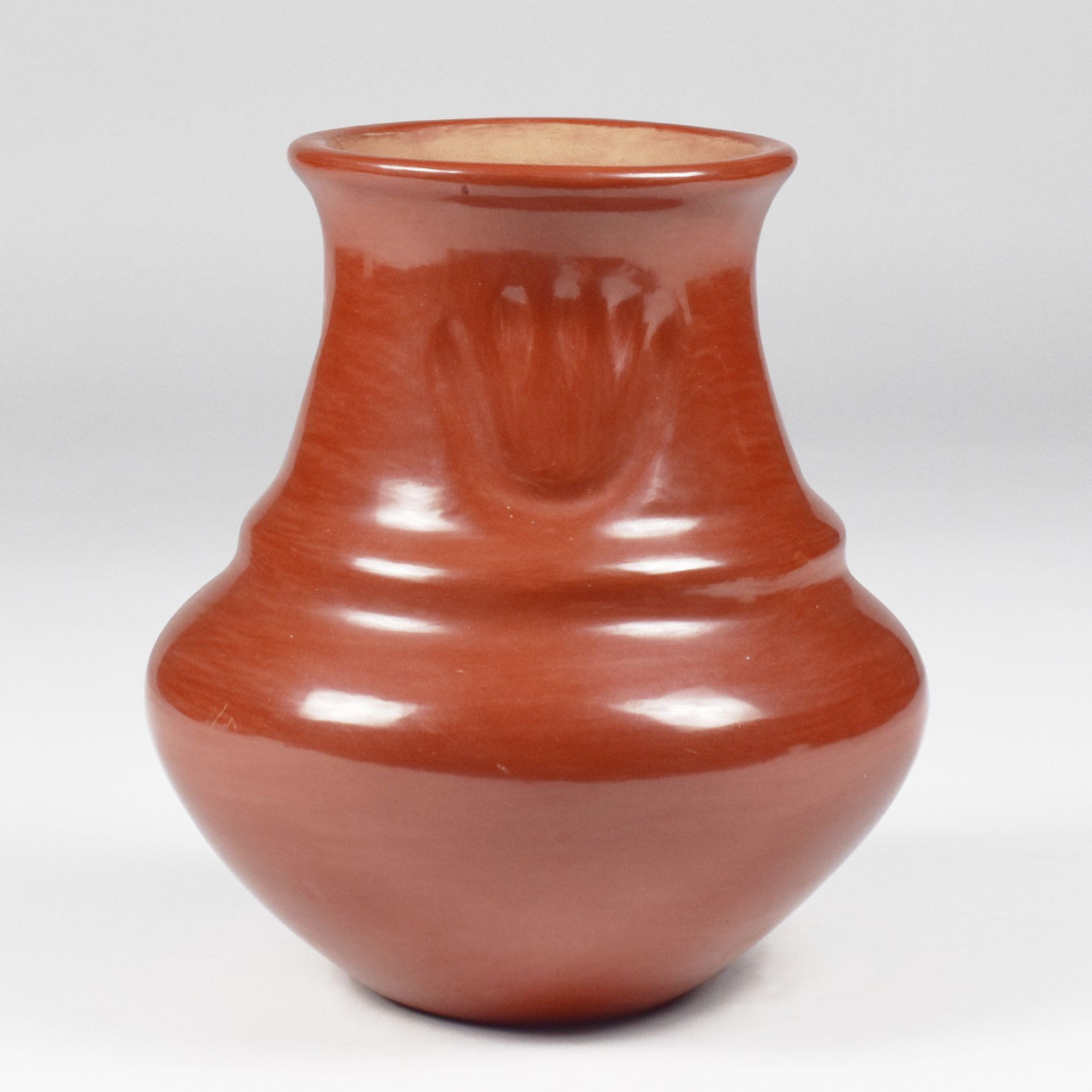 Margaret Tafoya Pueblo Redware Pottery Jar - Image 3 of 6