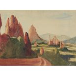T. Van Voorhees Landscape Watercolor Painting