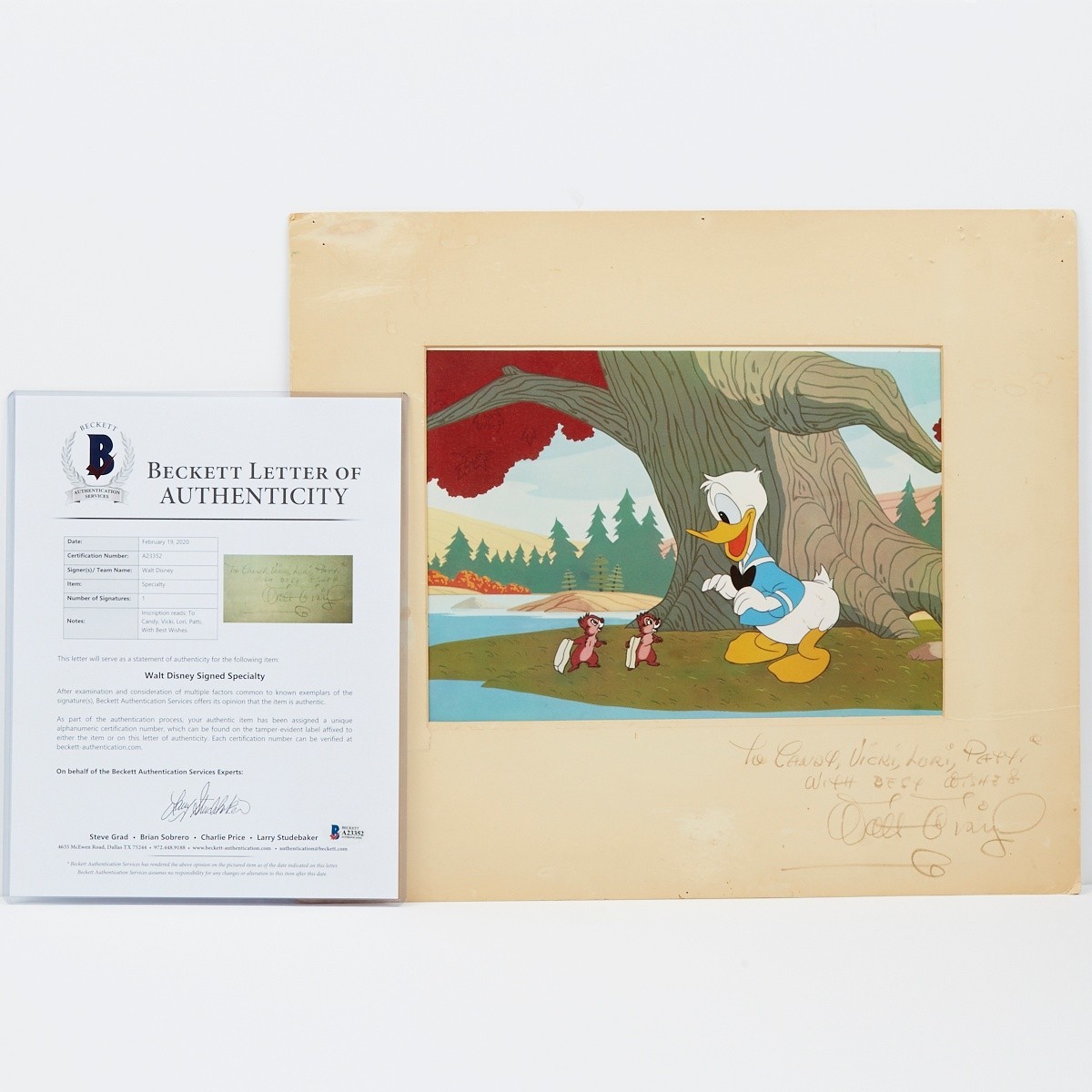 Walt Disney Signed Donald Duck - Image 3 of 6