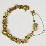 Victorian 14 K Gold Charm Bracelet