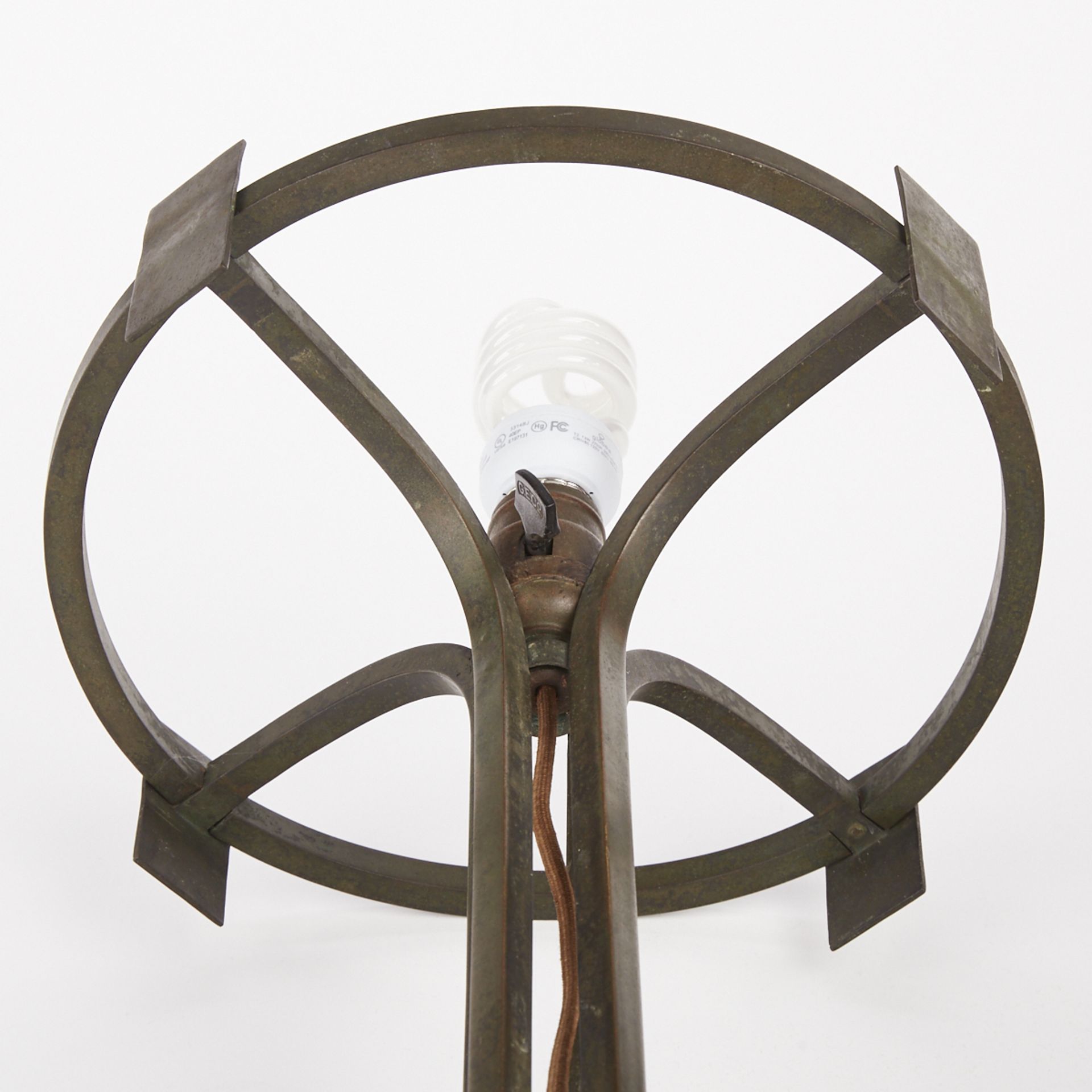 Early 20th c. Secessionist Dome Desk Lamp Mkd Germany - Image 6 of 7