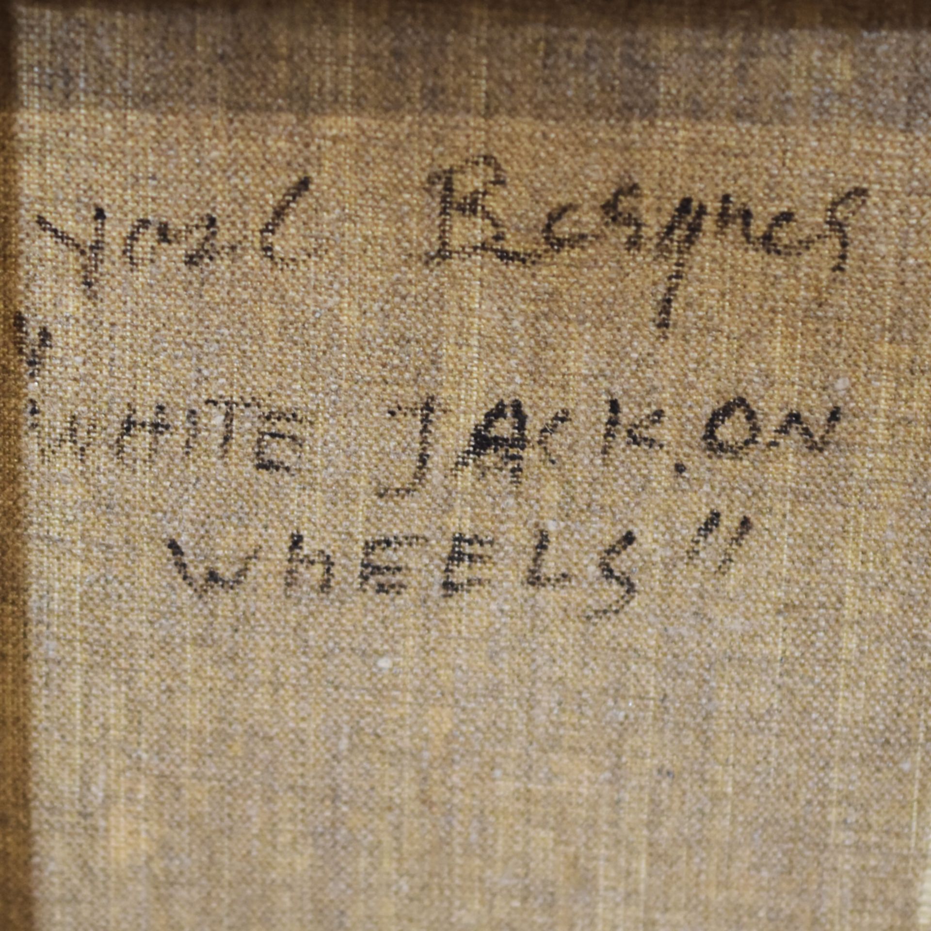 Yosl Bergner "White Jack on Wheels" Oil on Canvas - Bild 5 aus 5