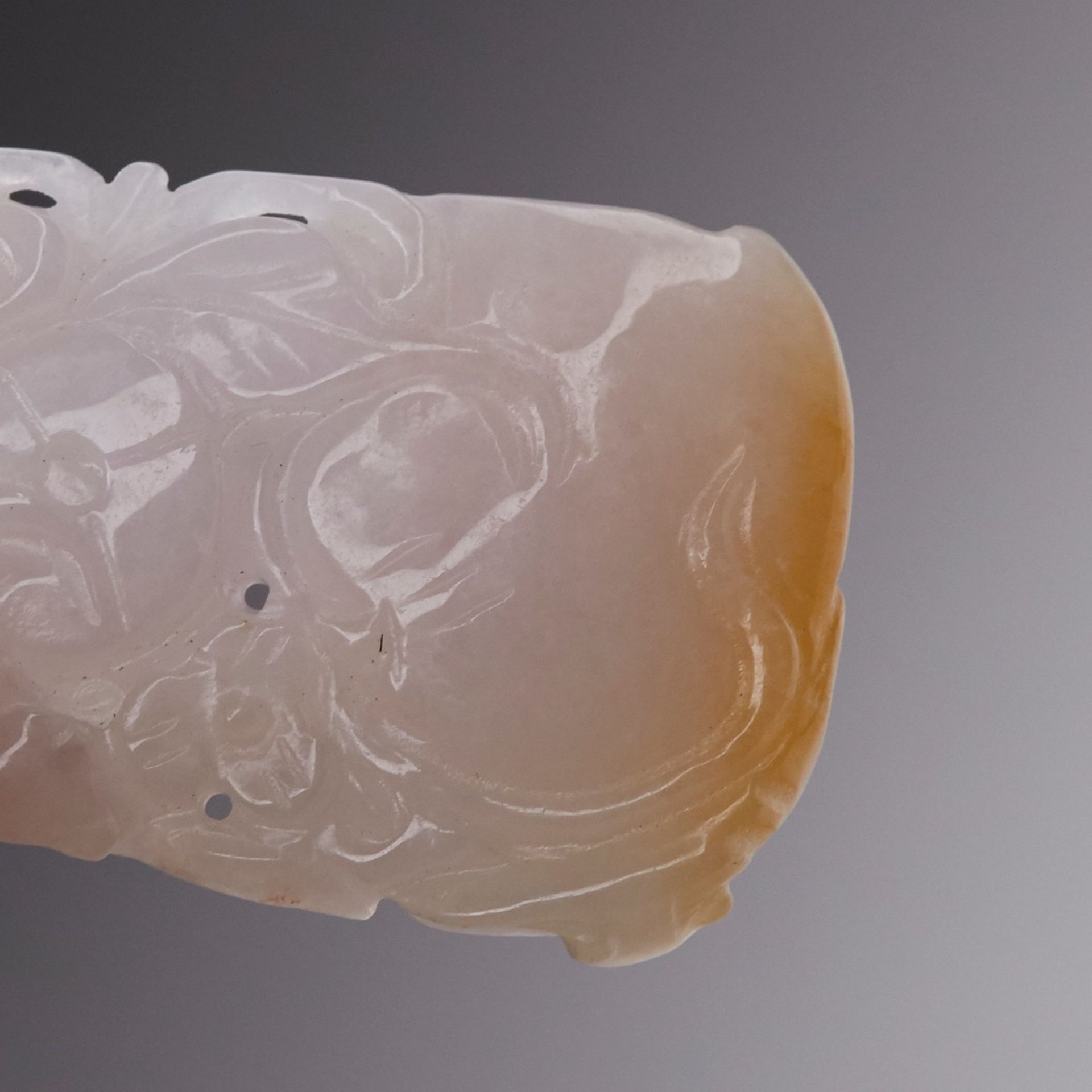 Chinese Carved Pale Jade Plaque - Image 7 of 10