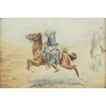 Charles Stephens American Early 20th c Western Cowboys Watercolor