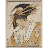 Bertha Lum Geisha Layered Block Print