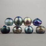 Grp: 8 Favrile Glass Art Glass Paperweights