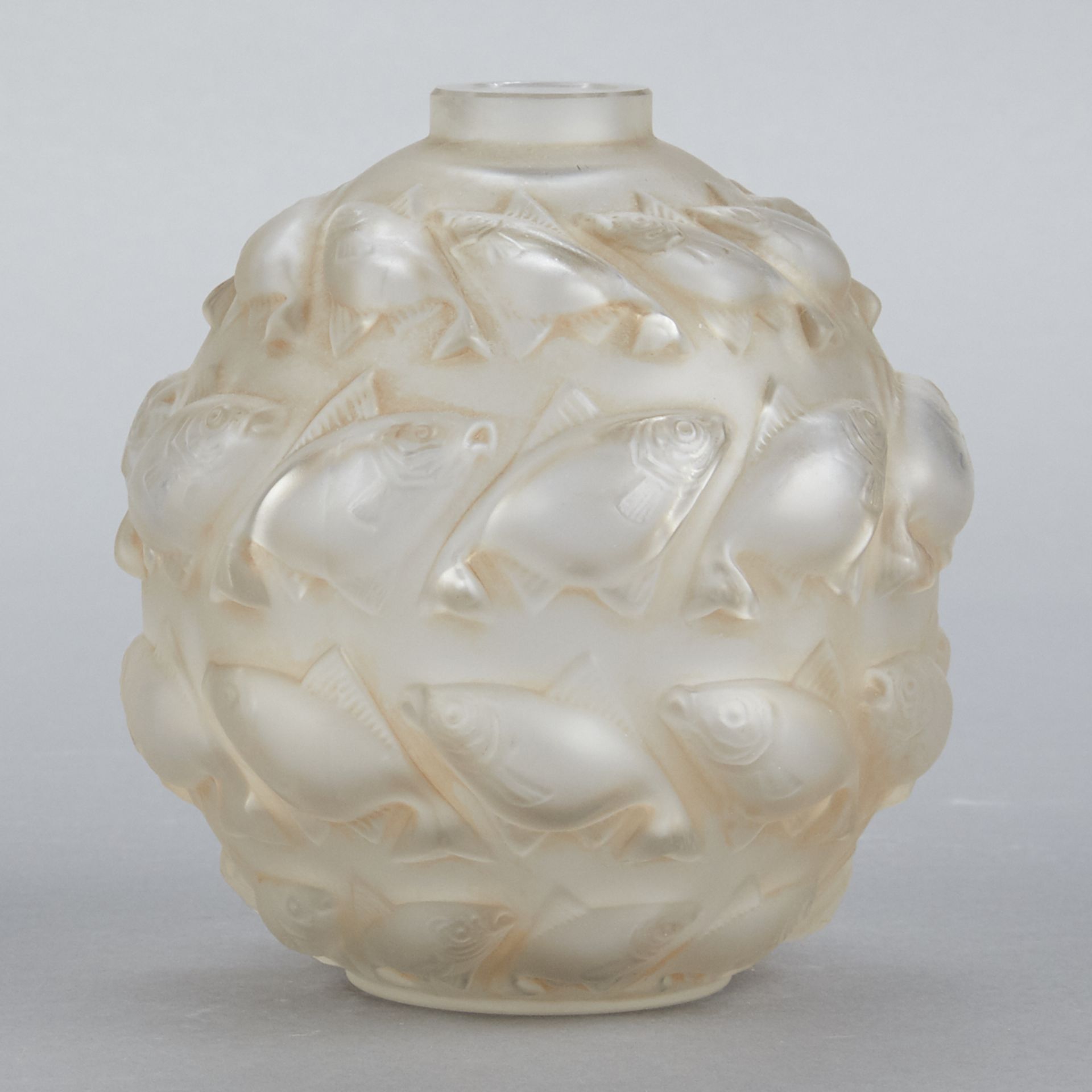 Rene Lalique Glass Camaret Fish Patterned Vase - Bild 3 aus 6