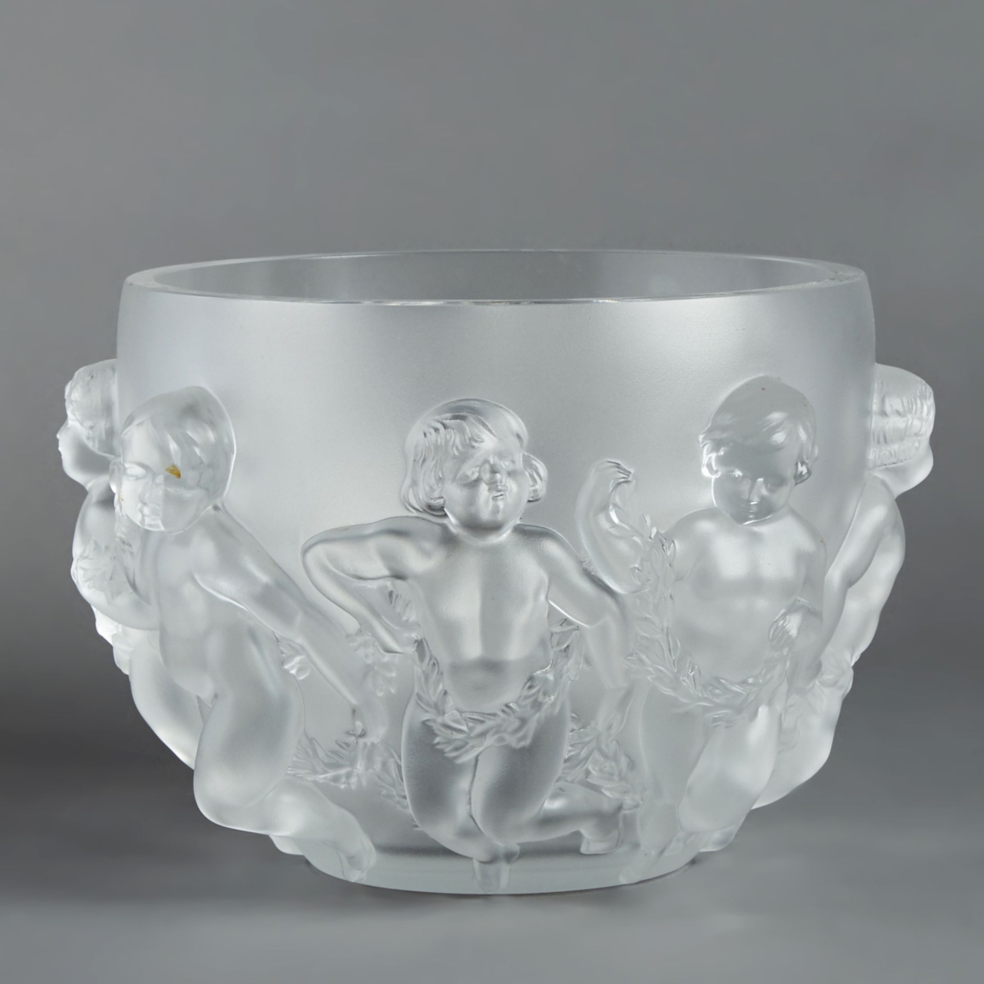 Lalique Luxembourg Cherub Glass Bowl - Bild 3 aus 6