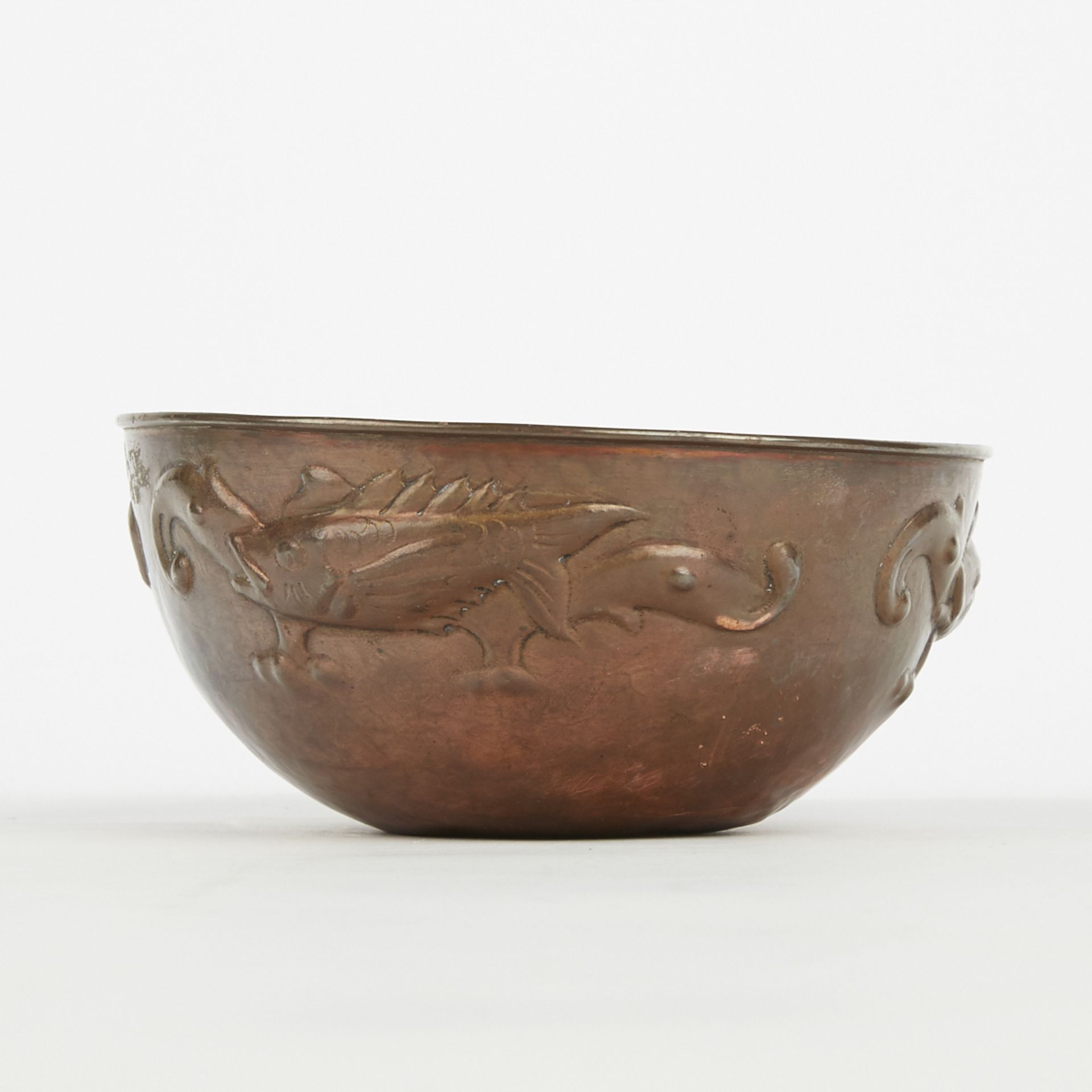 Newlyn School English Arts & Crafts Copper Bowl - Marked - Image 2 of 7