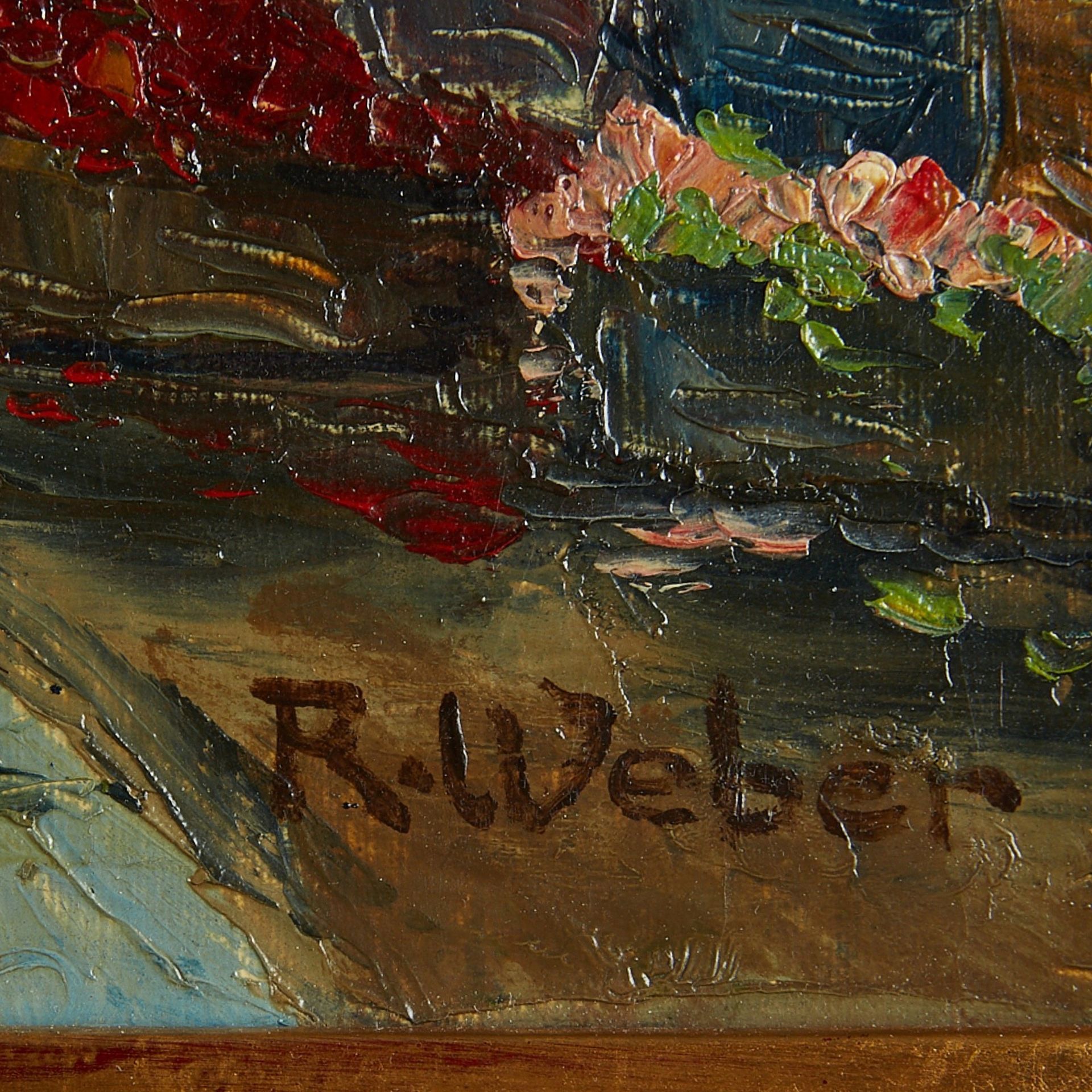 Rudolf Weber "At Harderwijk" Oil on Canvas - Bild 3 aus 3