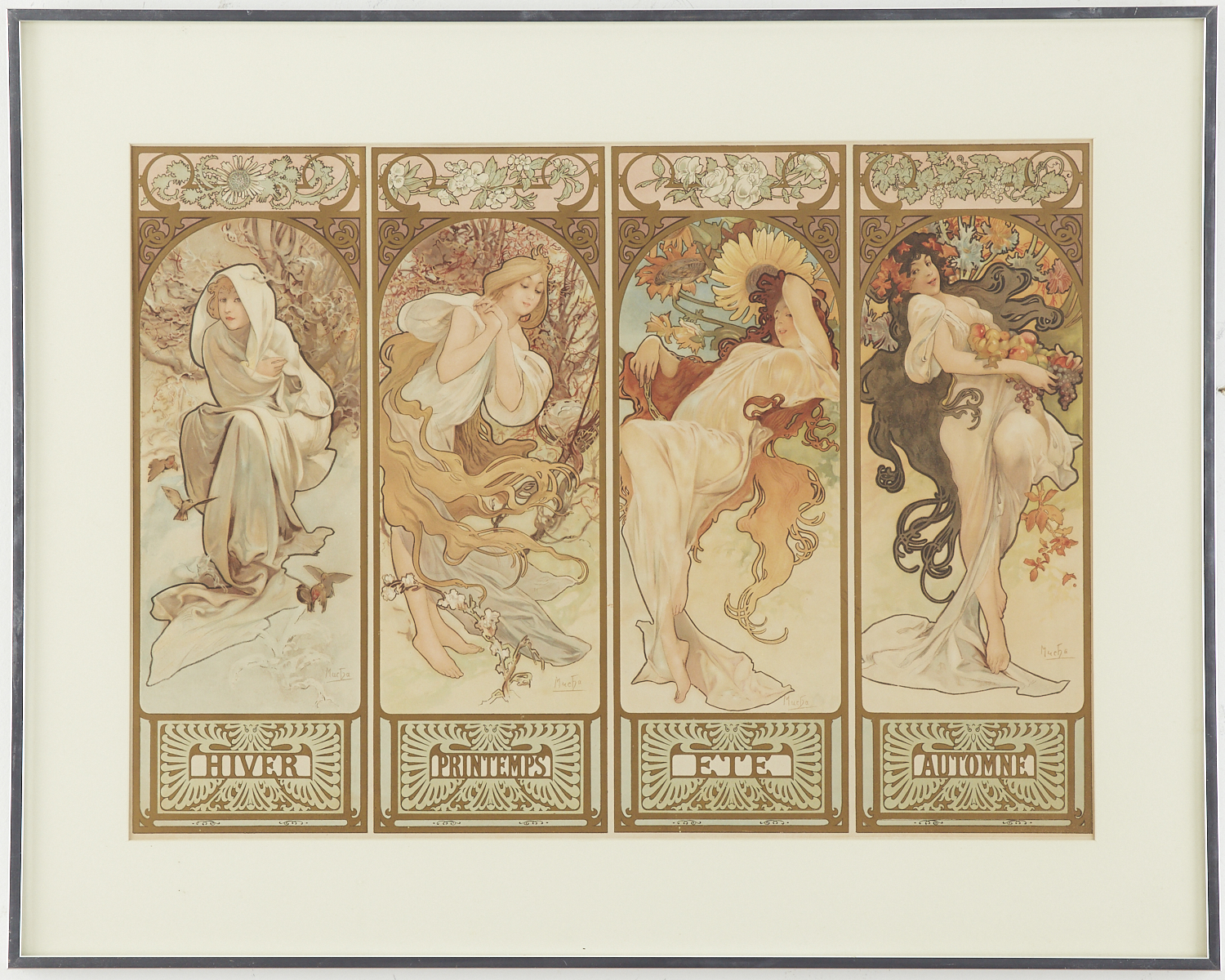 Alphonse Mucha "Seasons" Lithograph Print - Image 2 of 3