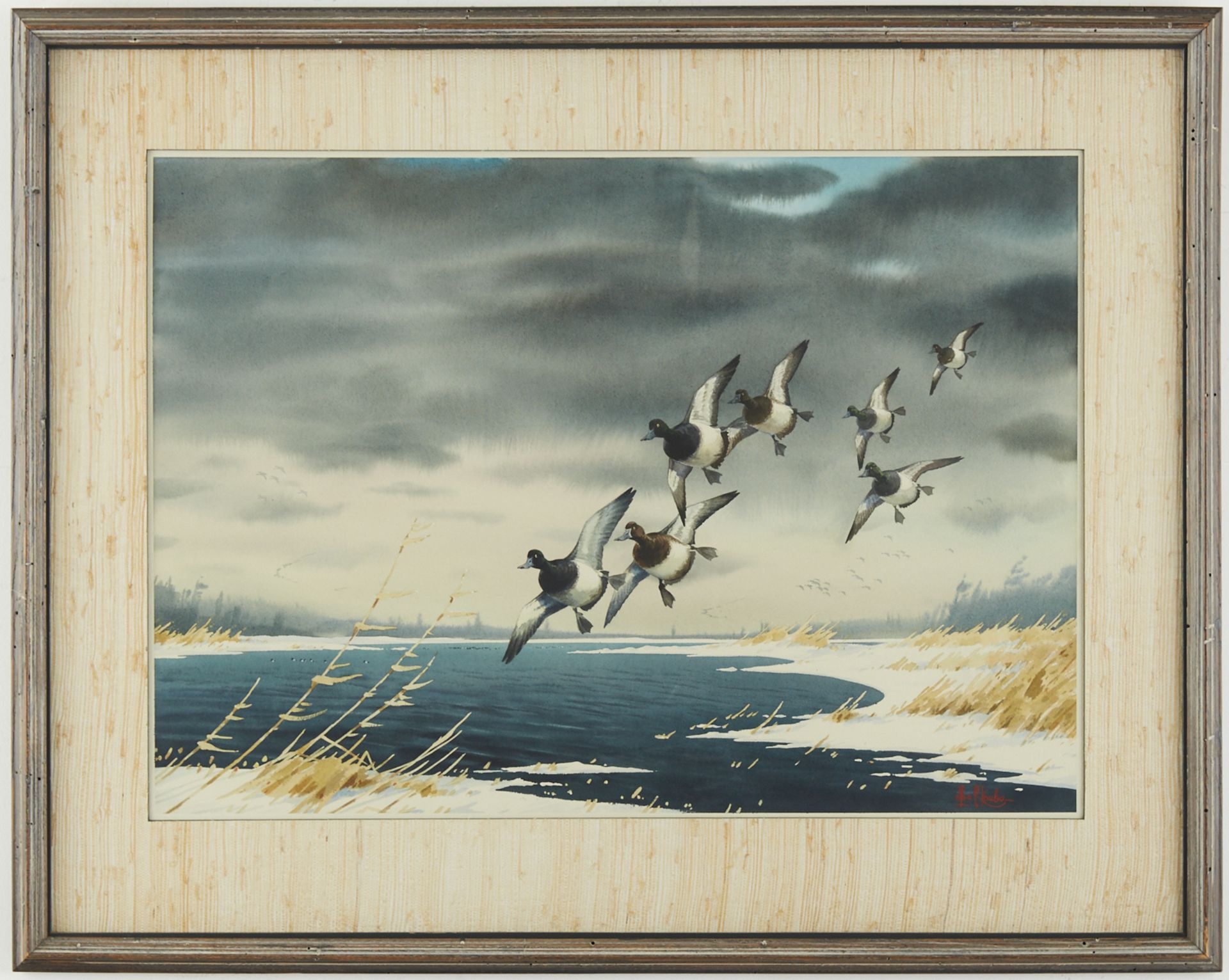 Les Kouba Flying Ducks Watercolor - Bild 2 aus 3